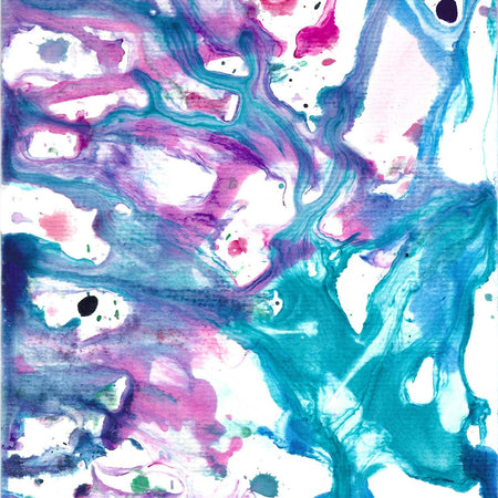 Water signals 4, A5 with white A4 frame picture mount, original painting