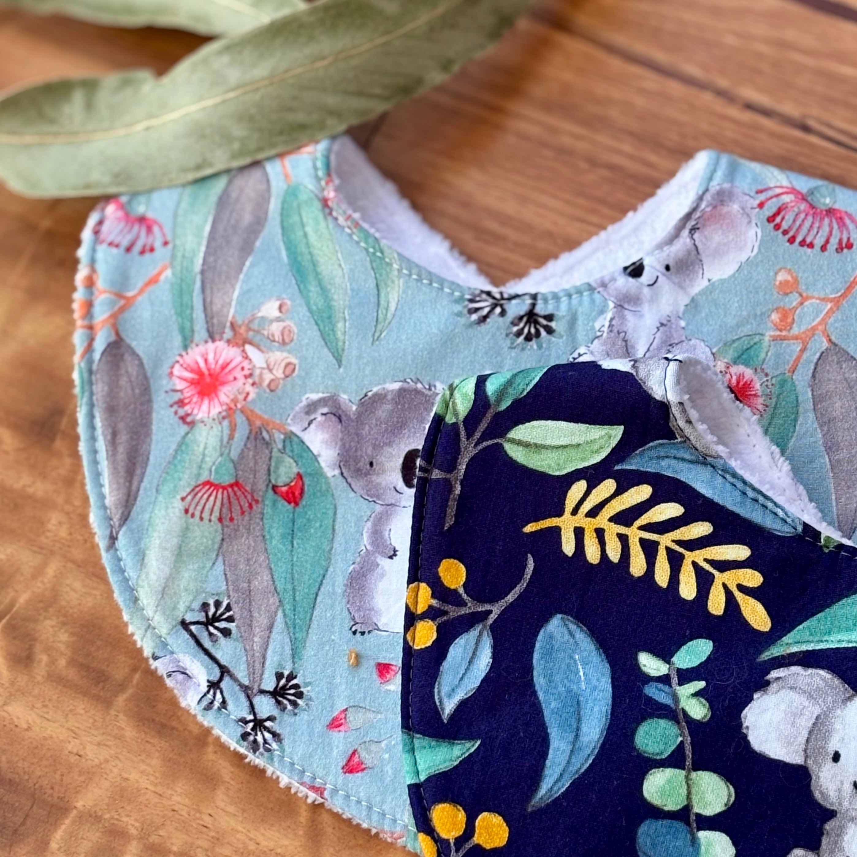 Australiana Baby Bib Set | Koala Friends | Ready to Ship