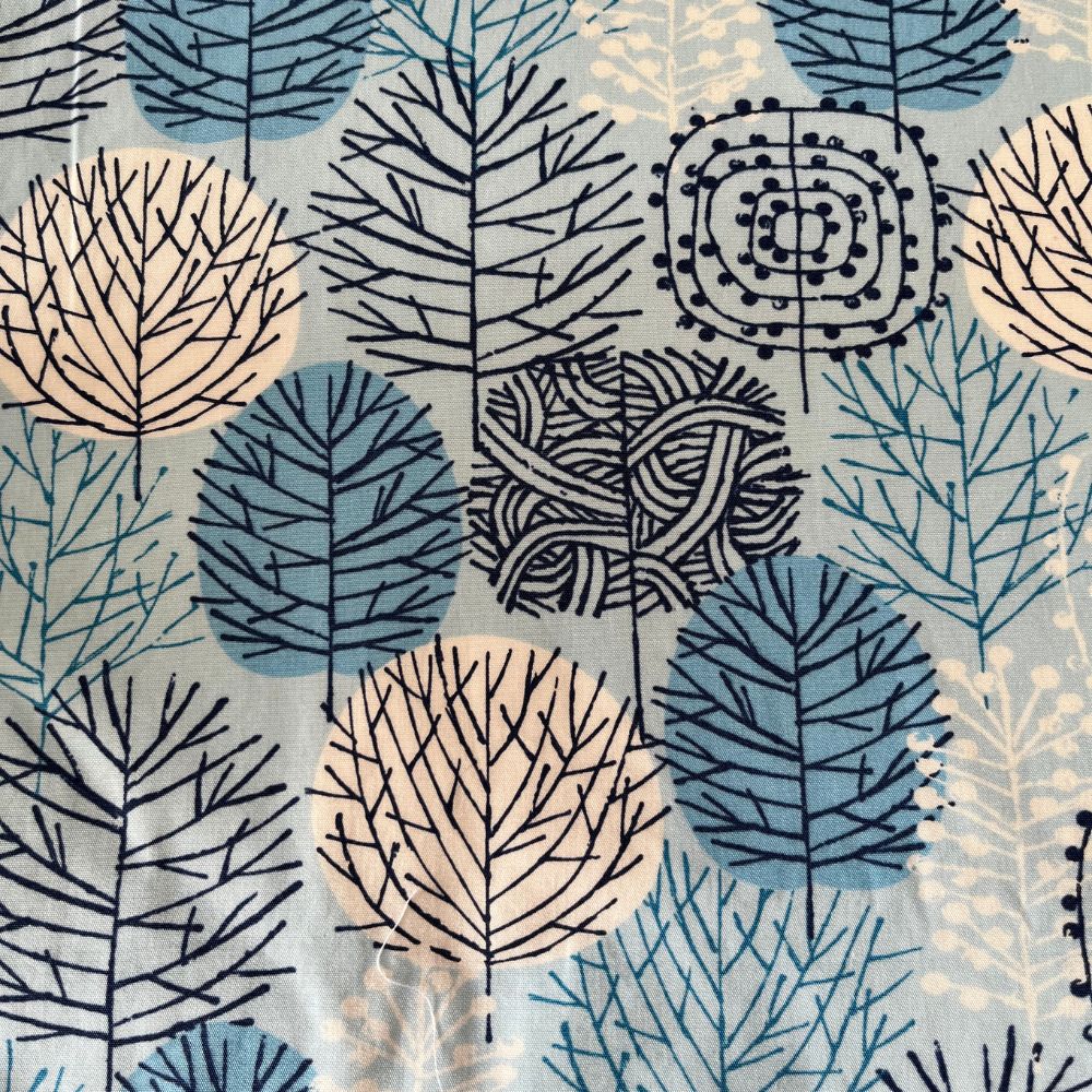 Handmade Baby Play Mat Quilt — 100% Organic Cotton | Reversible | Nature in Blue Tones