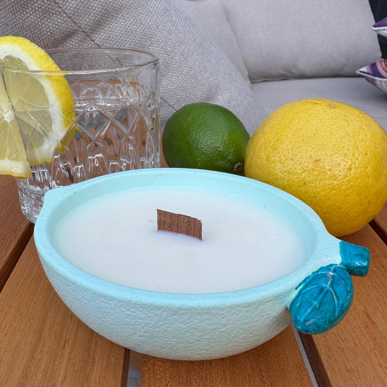 Concrete Lime bowl candle with lime fragrance