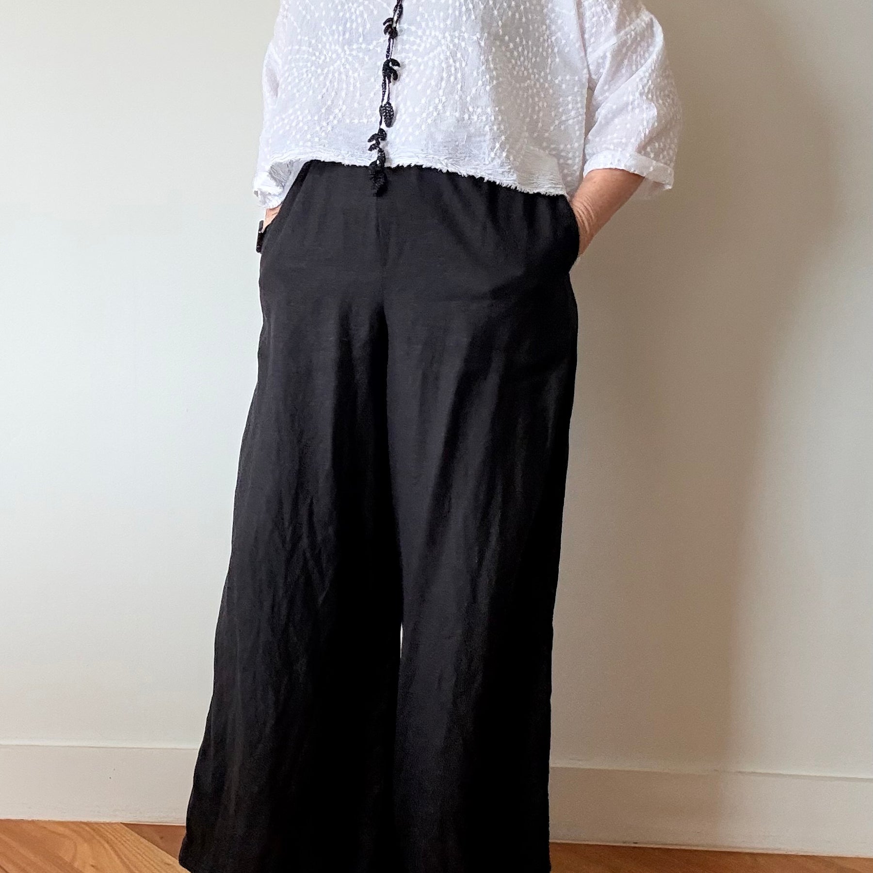 Textured Cotton Boxy Top - Crisp White