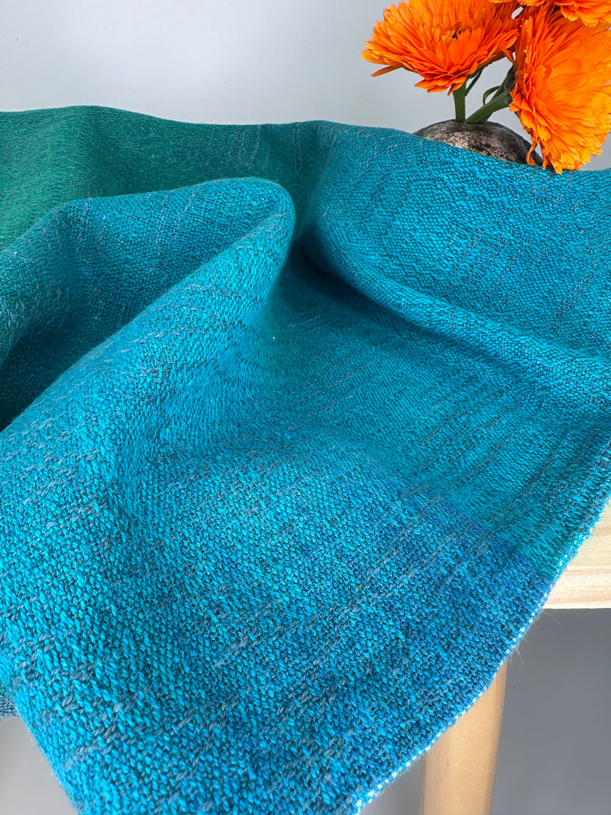 Hand-Dyed and Handwoven Linen/Cotton Tea Towels