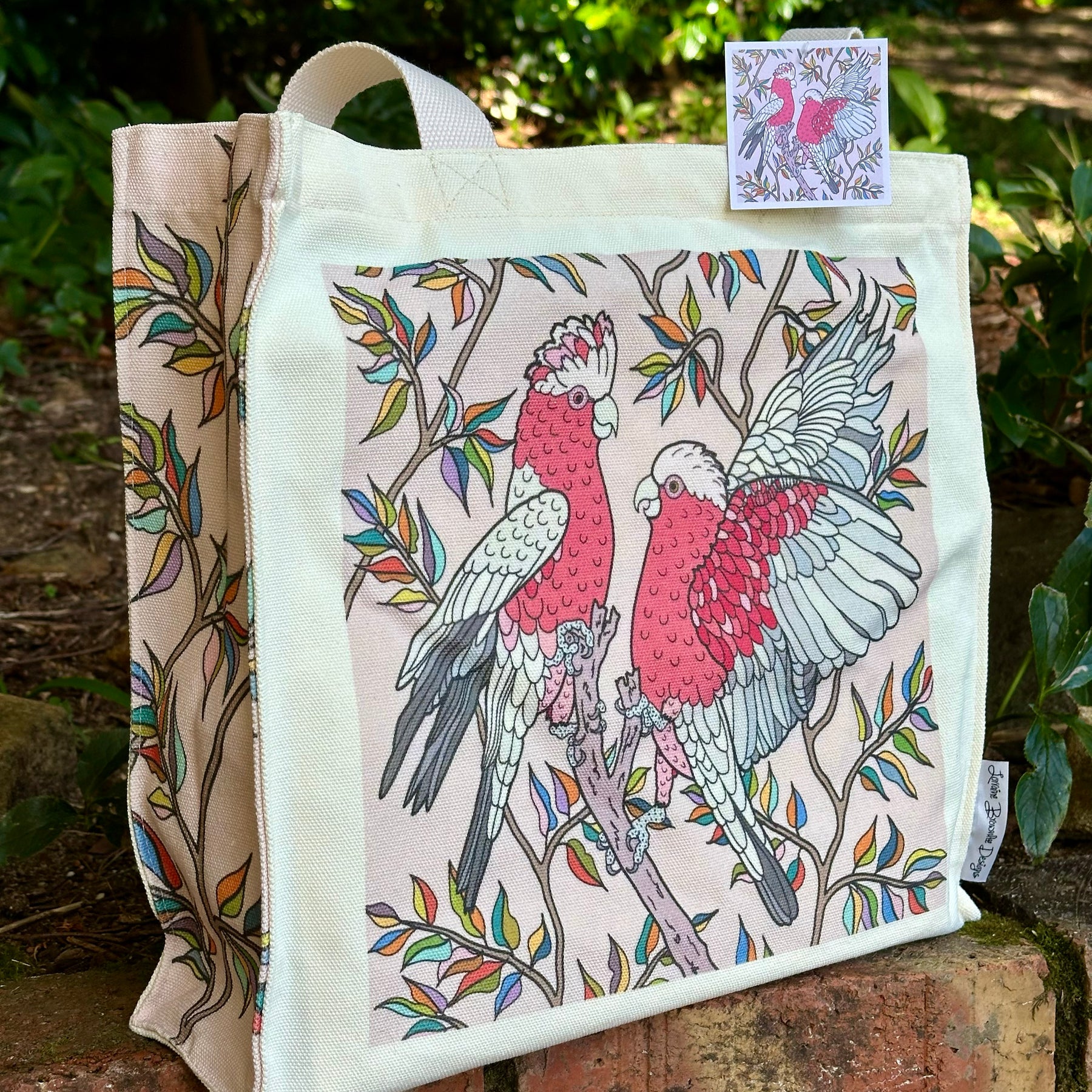 Galahs Canvas art tote bag - carry or over shoulder
