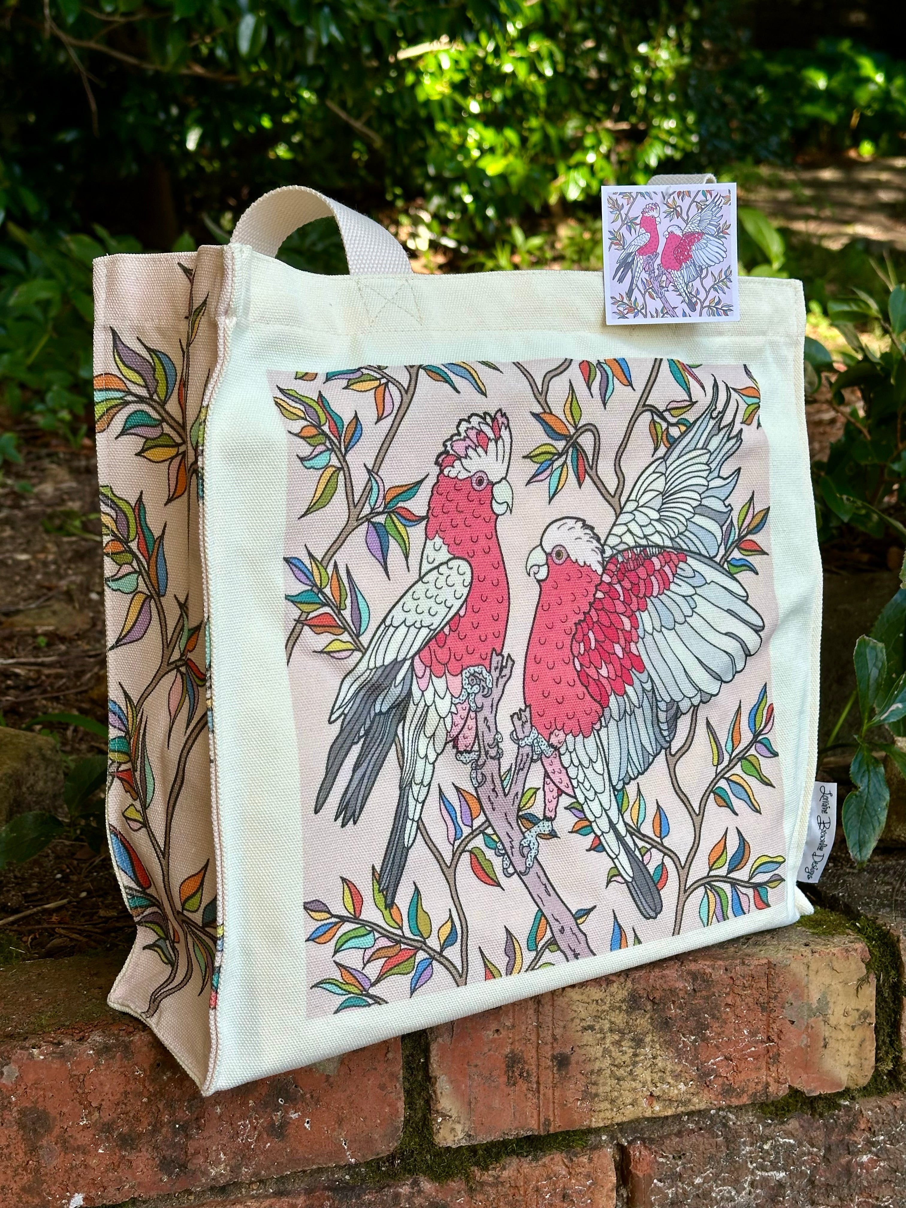 Galahs Canvas art tote bag - carry or over shoulder