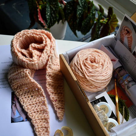 Crochet Kit DIY Beginner Friendly Fun Project Scarf Easy To Learn