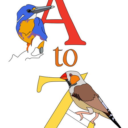 A to Z colouring book PDF