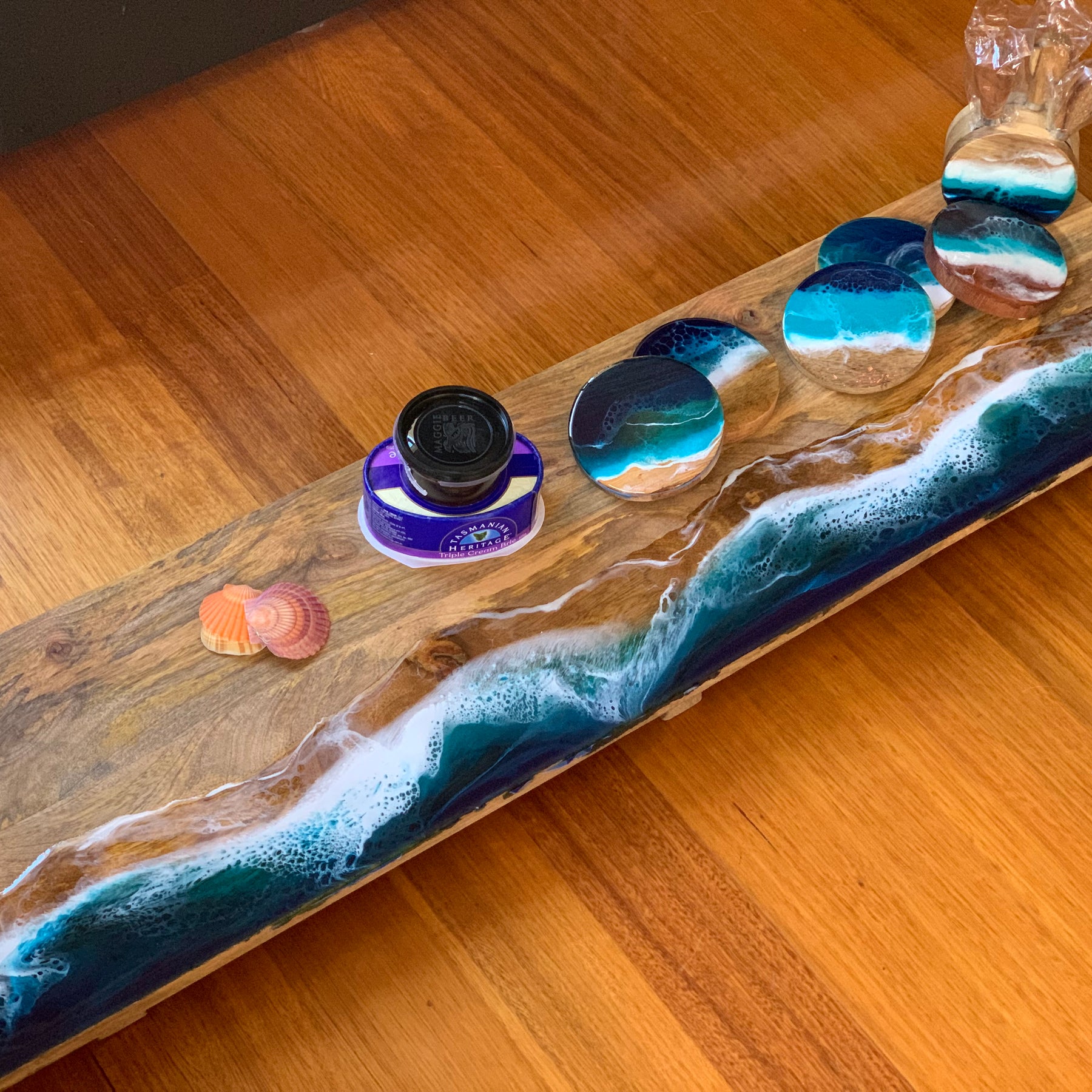 Serving board | grazing board | ocean | charcuterie board | home decor | Made to Order 3-4 Weeks