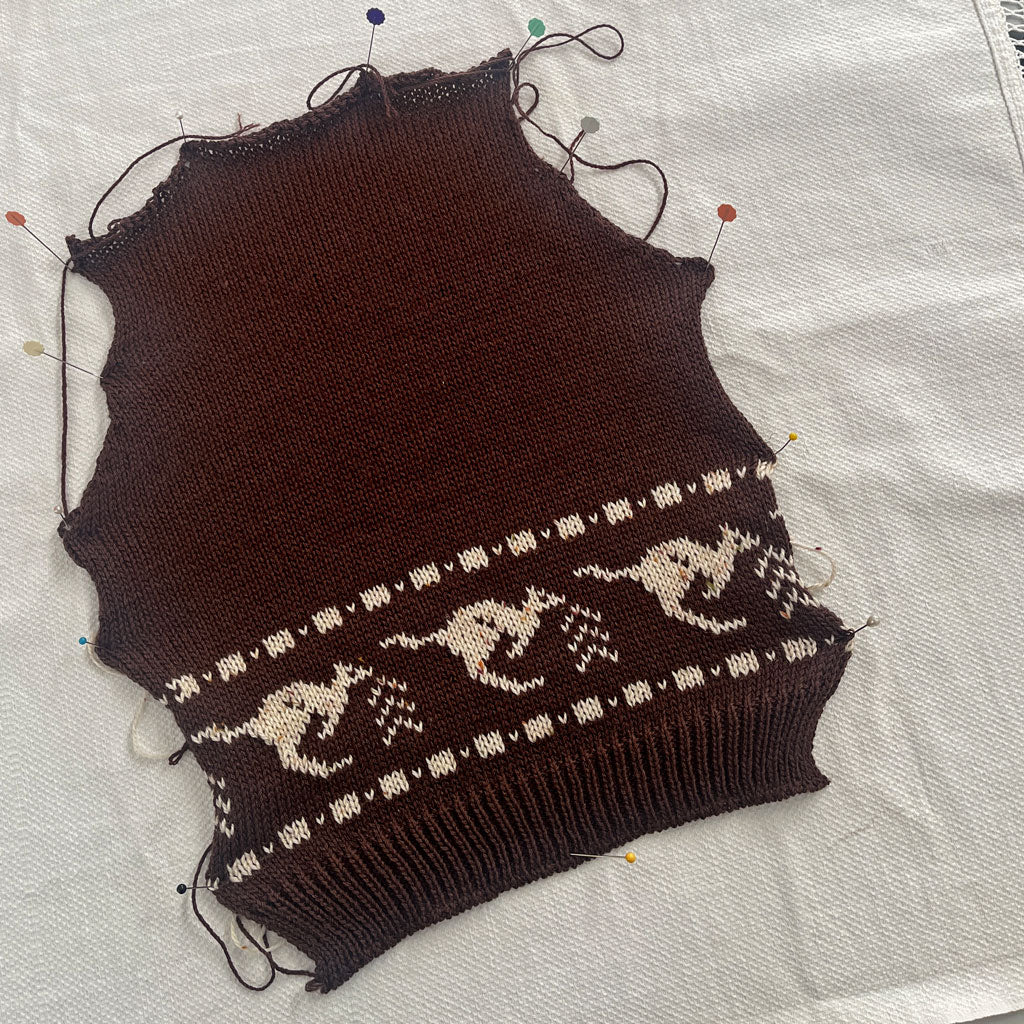 Customer order:  Brown kangaroo jumper size 2
