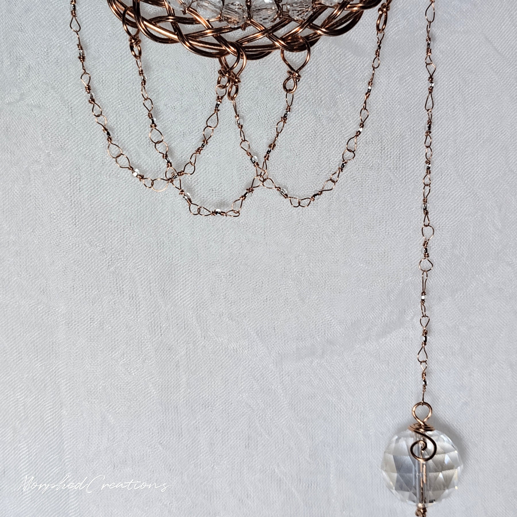 Copper Celtic Moon Suncatcher.