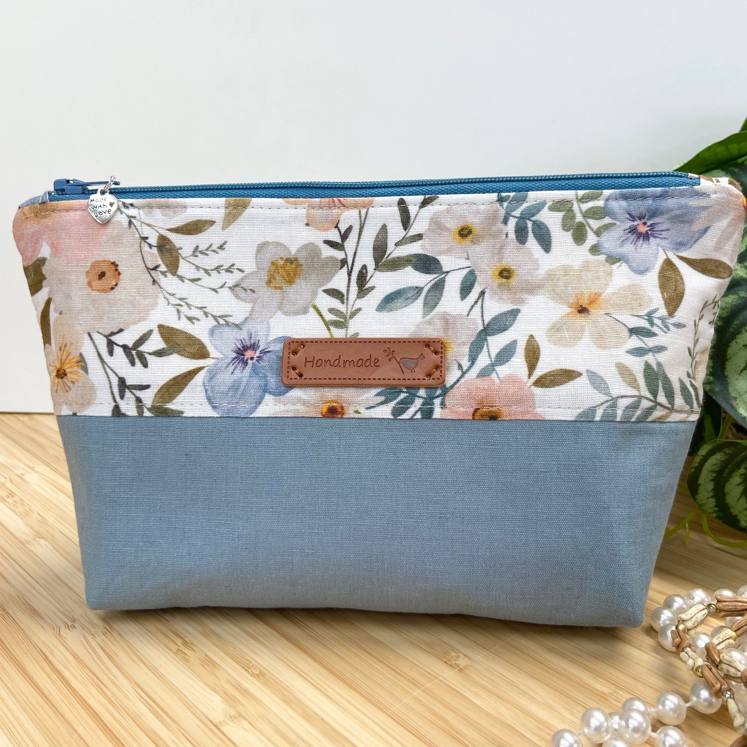 Zipper Pouch - Floral Two-Tone in multiple colour ways