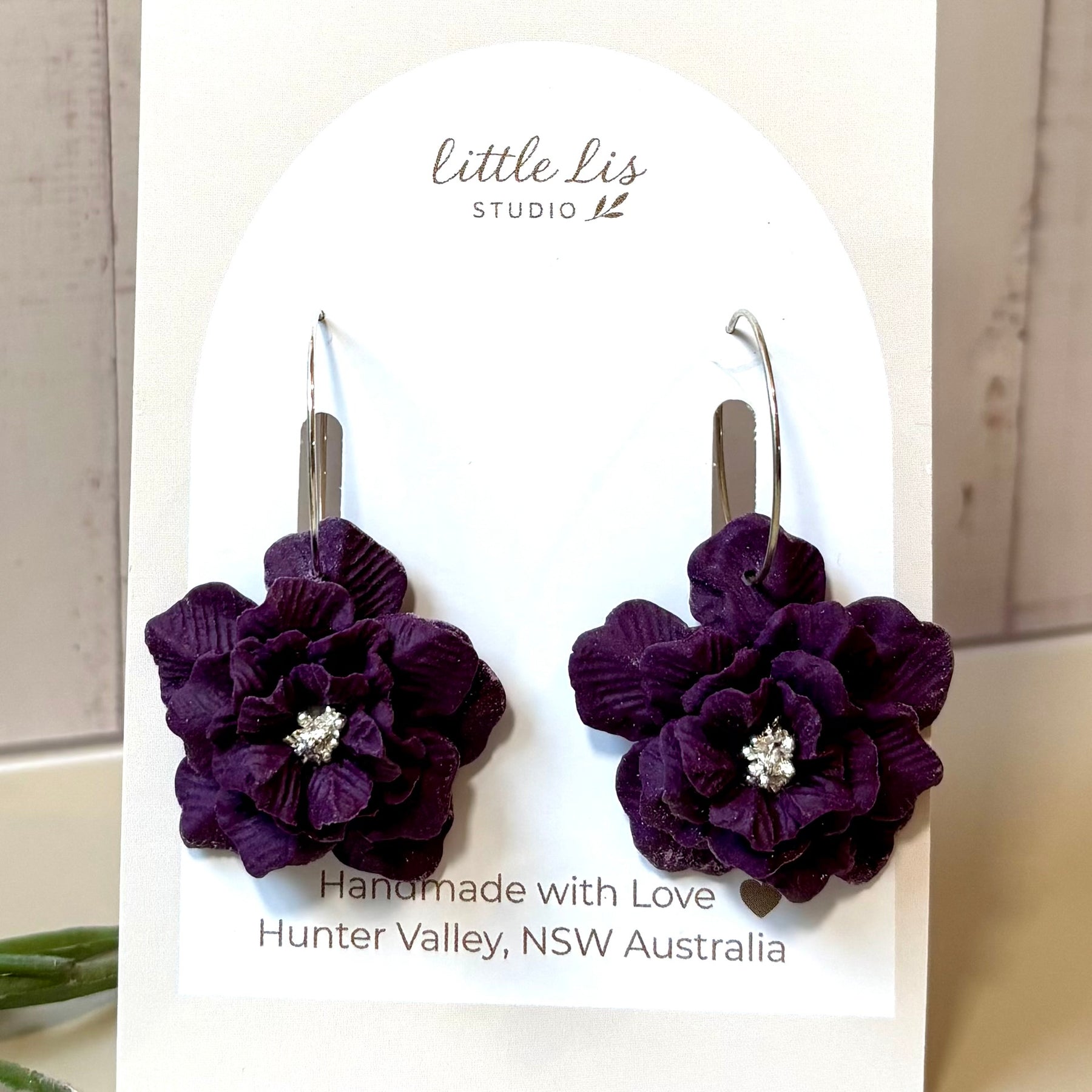 "Tilly" Floral Hoop Earrings