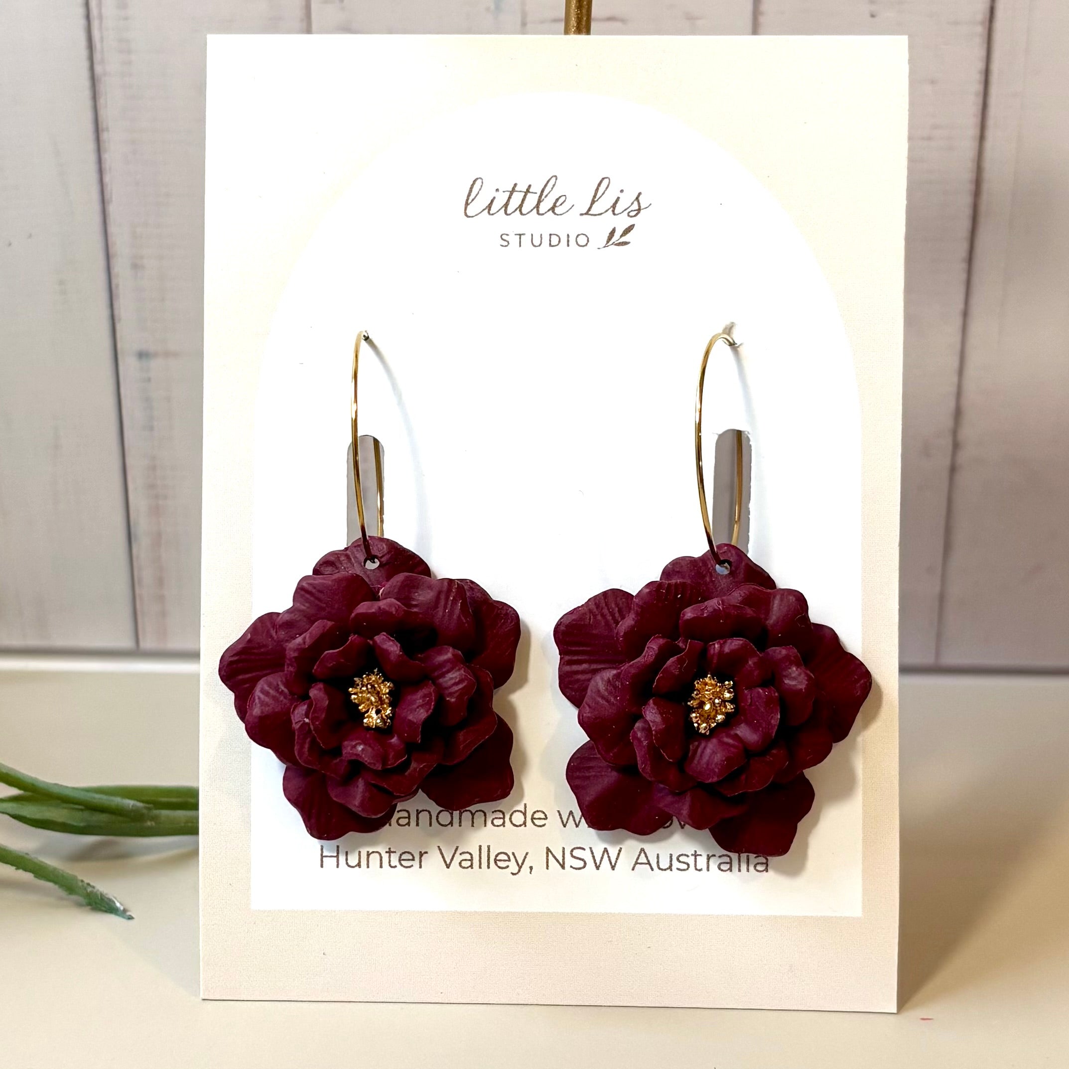 "Tilly" Floral Hoop Earrings