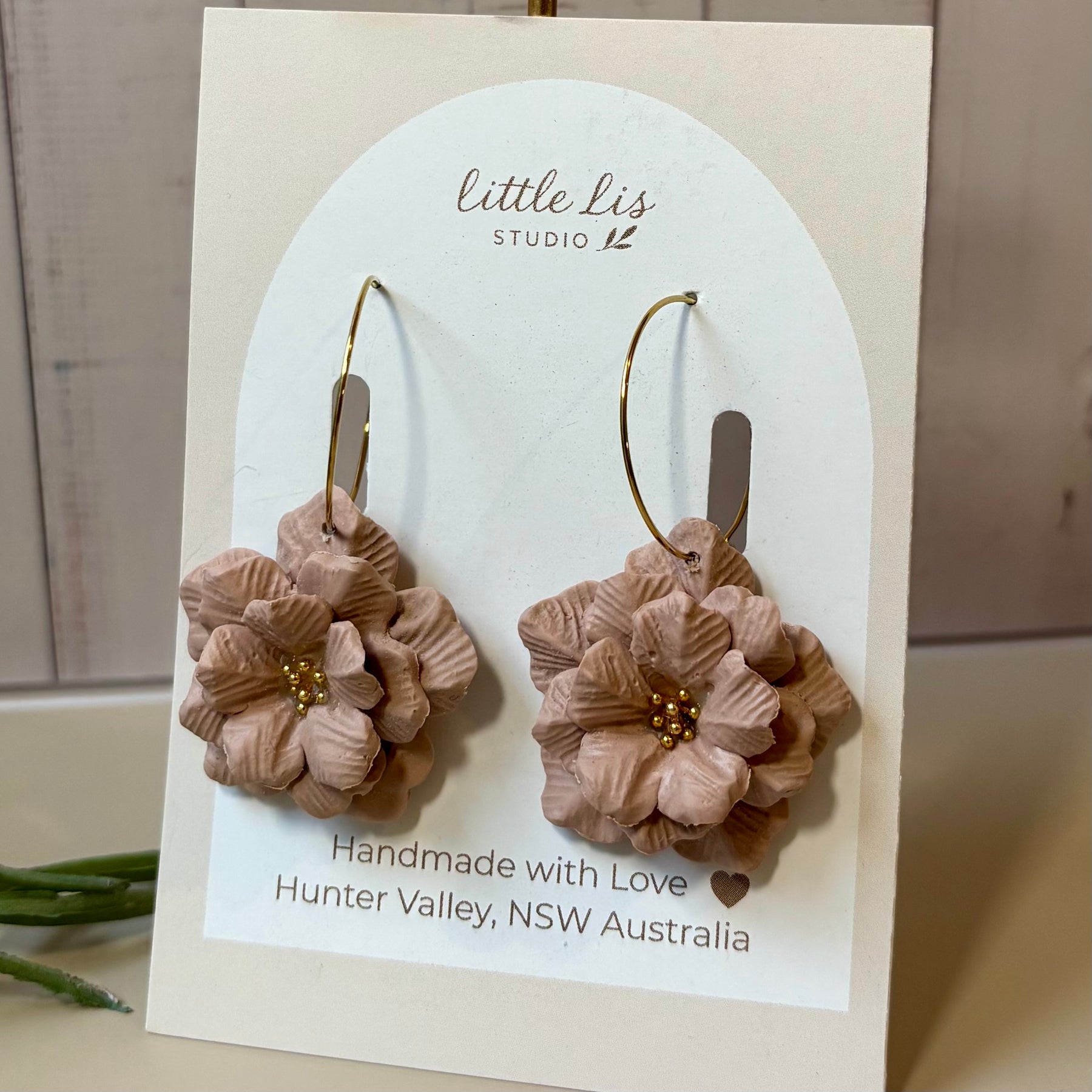 "Tilly" Floral Hoop Earrings
