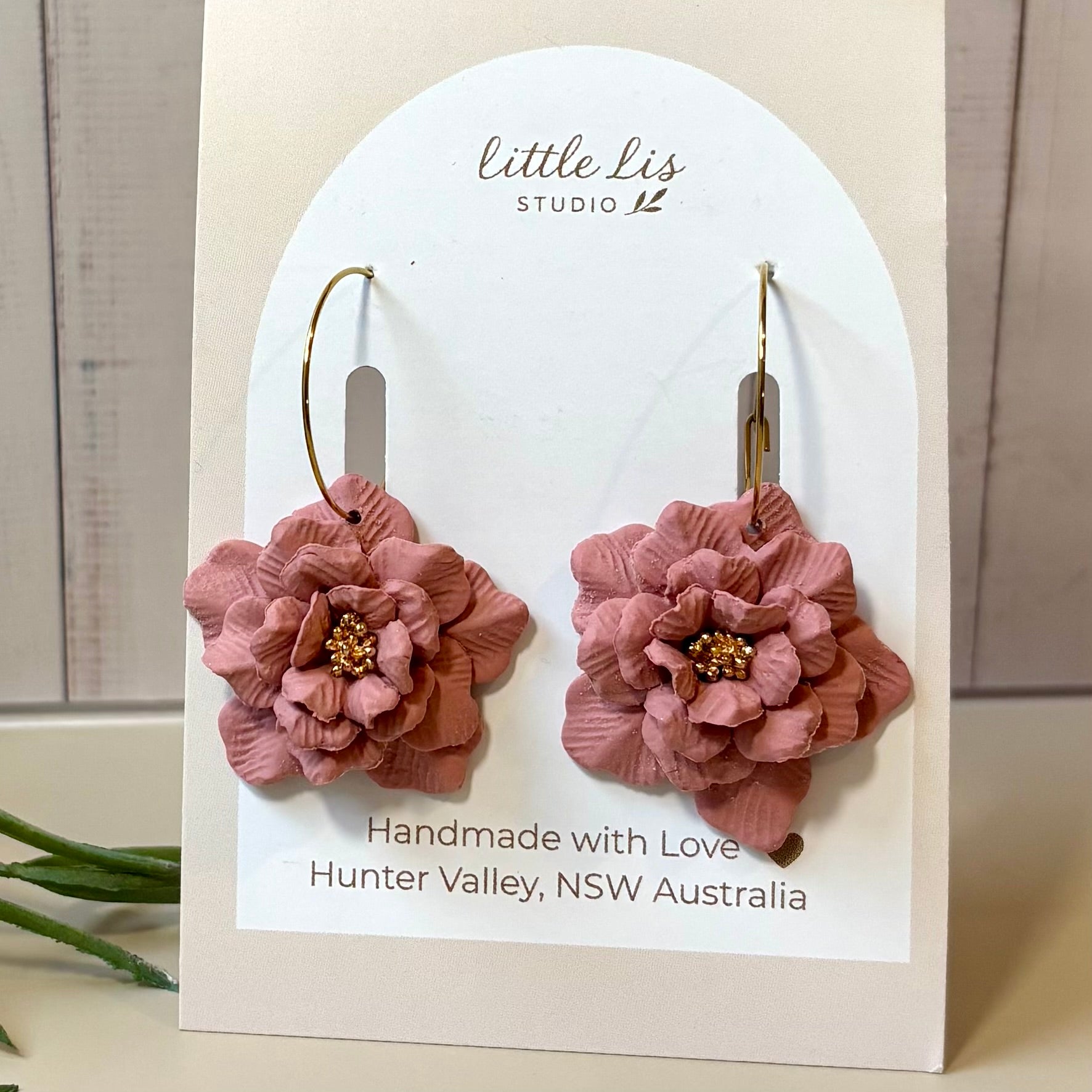"Tilly" Floral Hoop Earrings