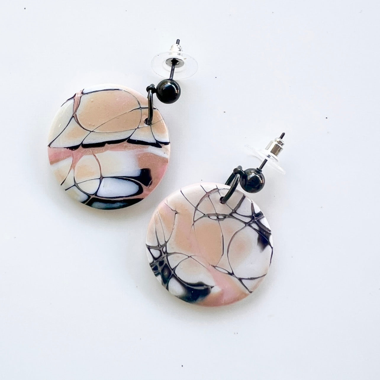Earrings ~ Polymer Clay Mokume Gane Dangles