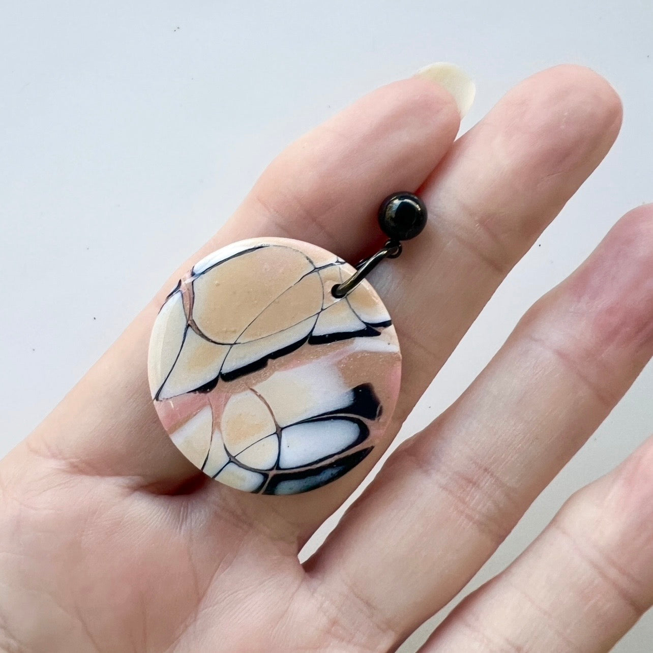Earrings ~ Polymer Clay Mokume Gane Dangles