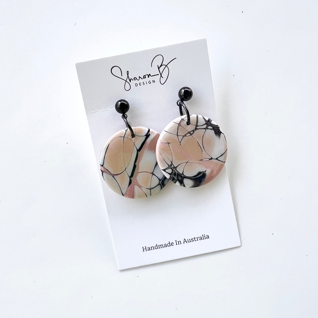 Earrings ~ Polymer Clay Mokume Gane Dangles