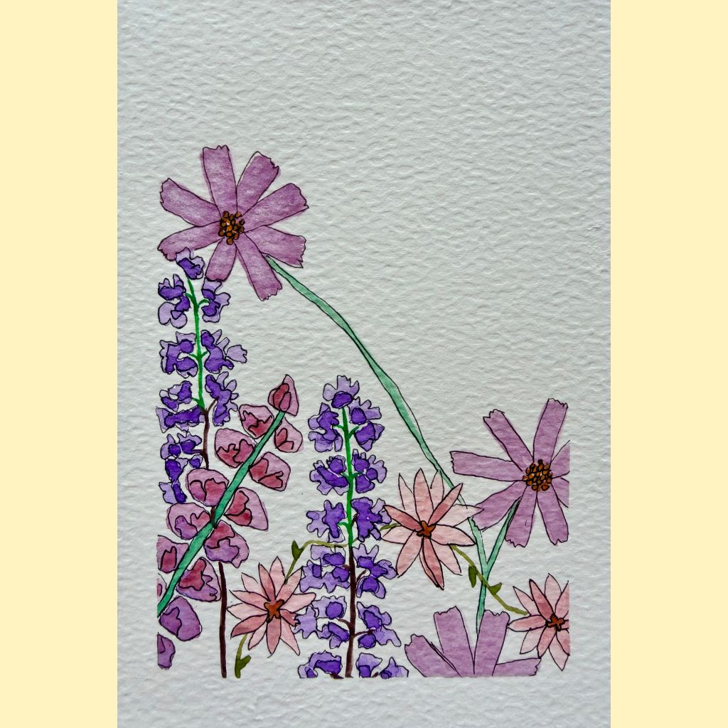 Hand Painted Floral Greeting Card | Customisable