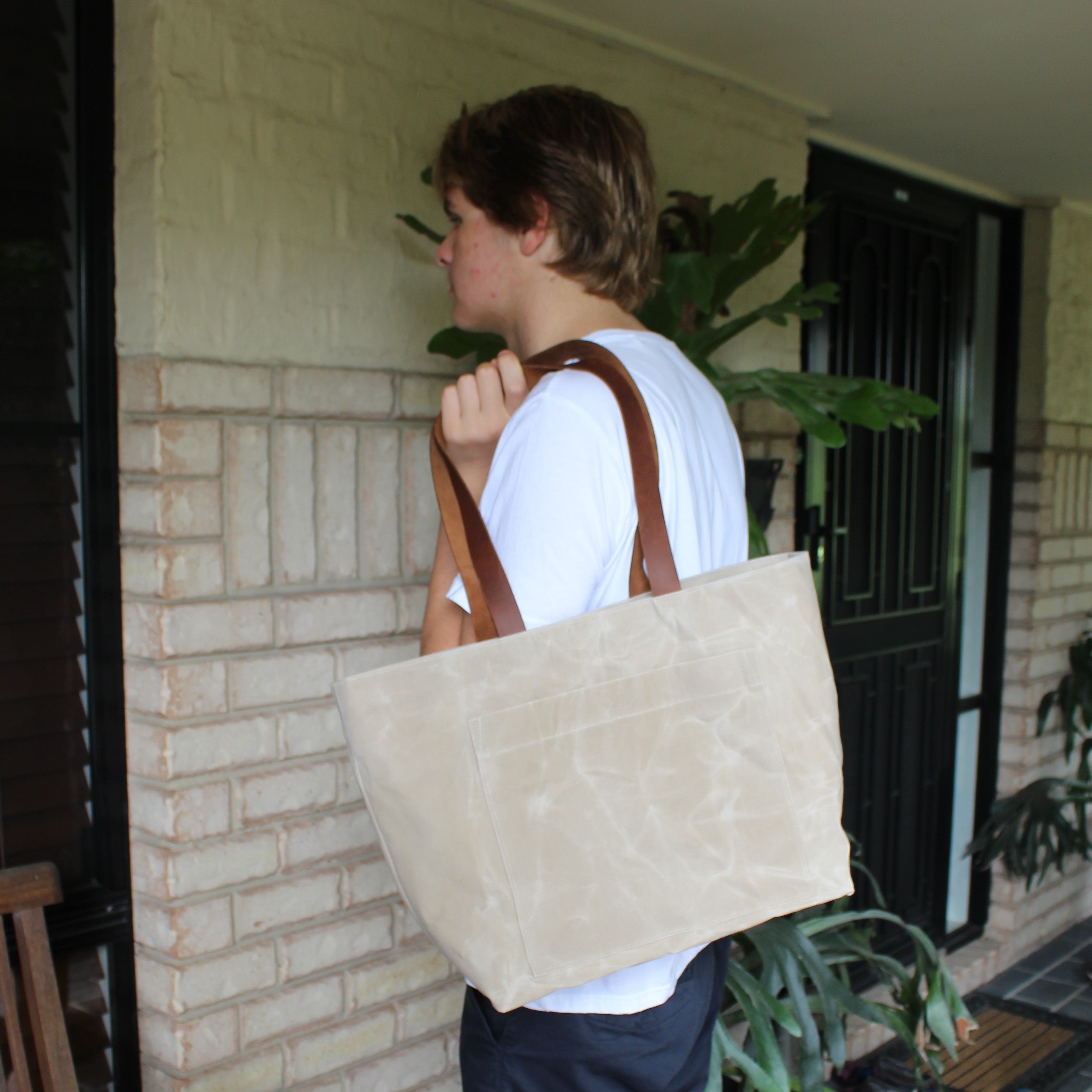 PDF Sewing Pattern Oaklands Waxed Fabric Tote Shopping Bag Instructions