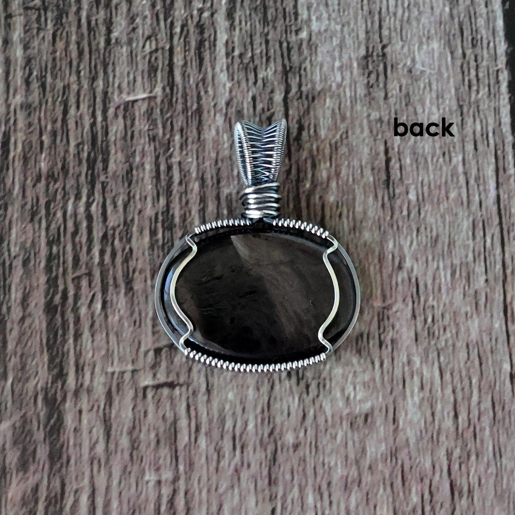Sterling Silver Hypersthene Pendant ~ Talisman of Vision