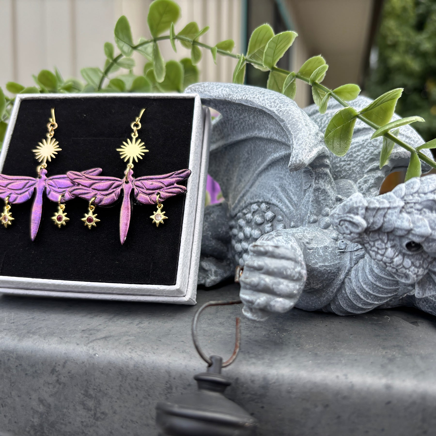 Celestial Dragonfly Statement Earrings