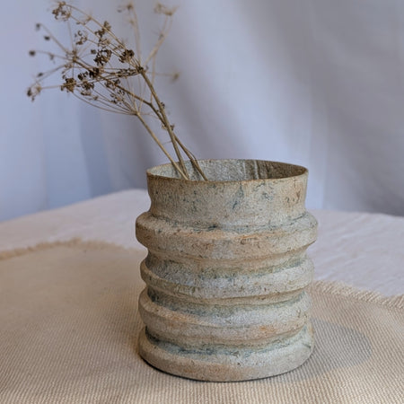 Sculptural Paper Clay Vessel – Handmade Sustainable Home Décor