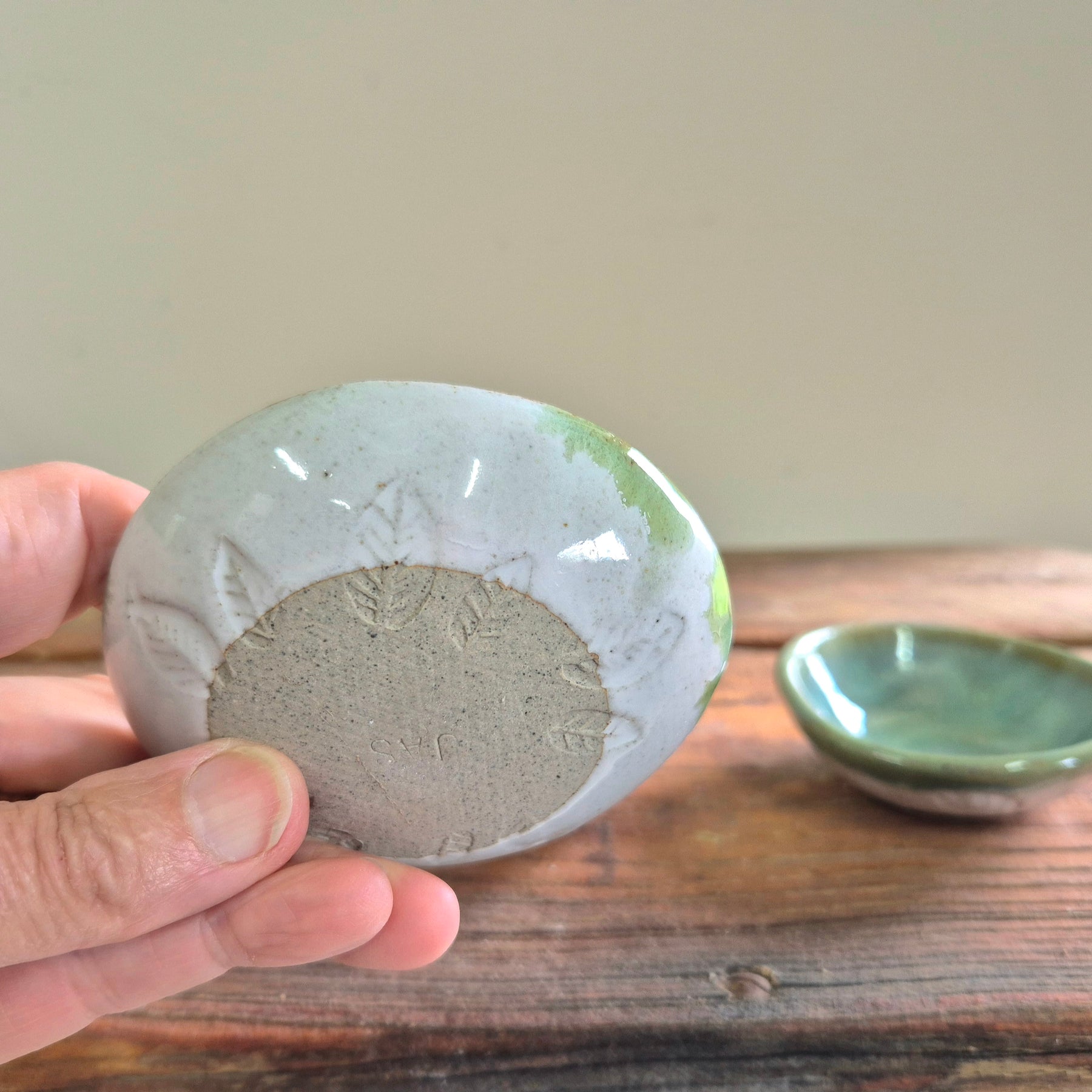 Small ceramic dish - blue - set of three
