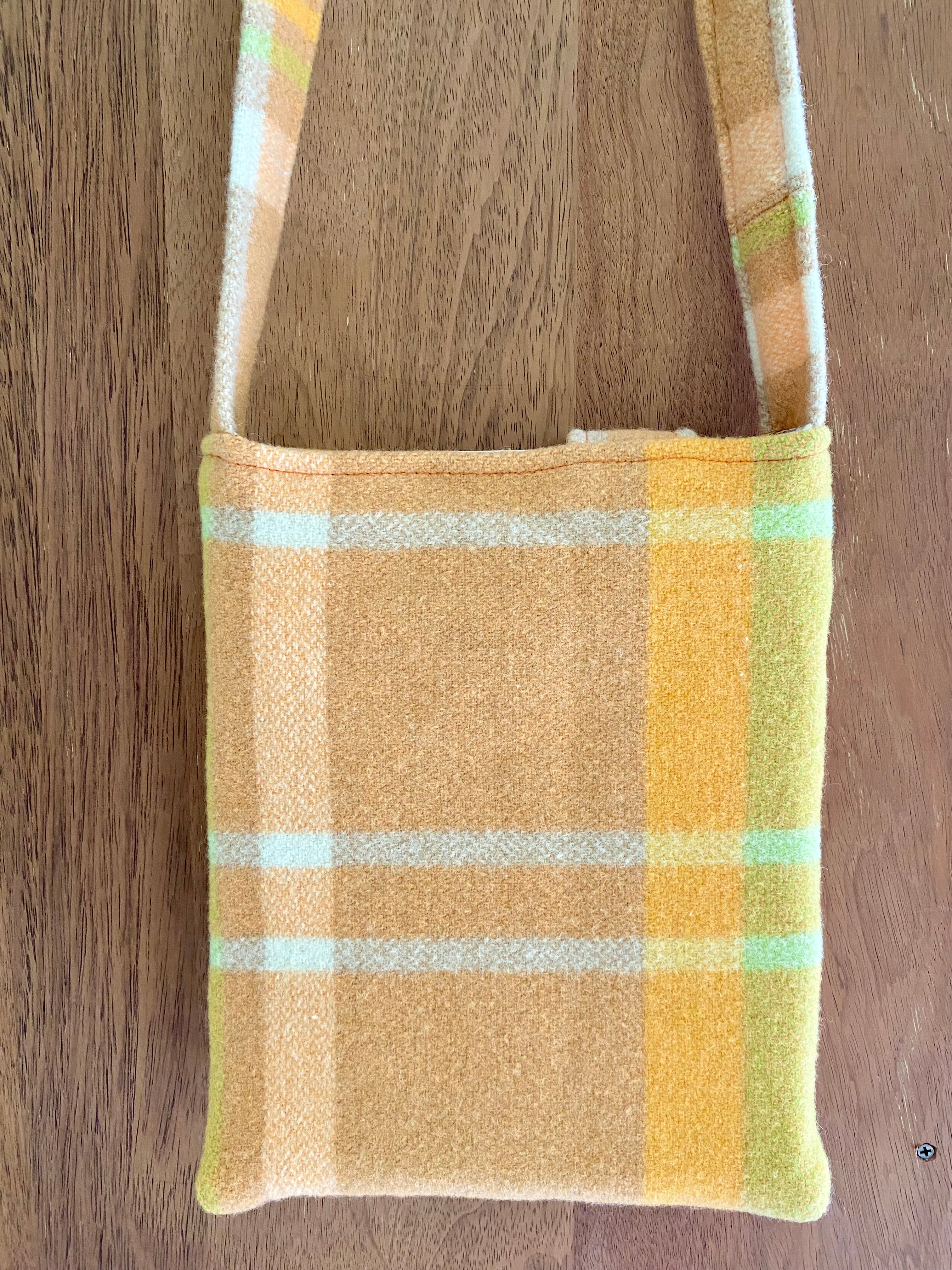 Upcycled Woollen Blanket - Cross Body Bag - Multi