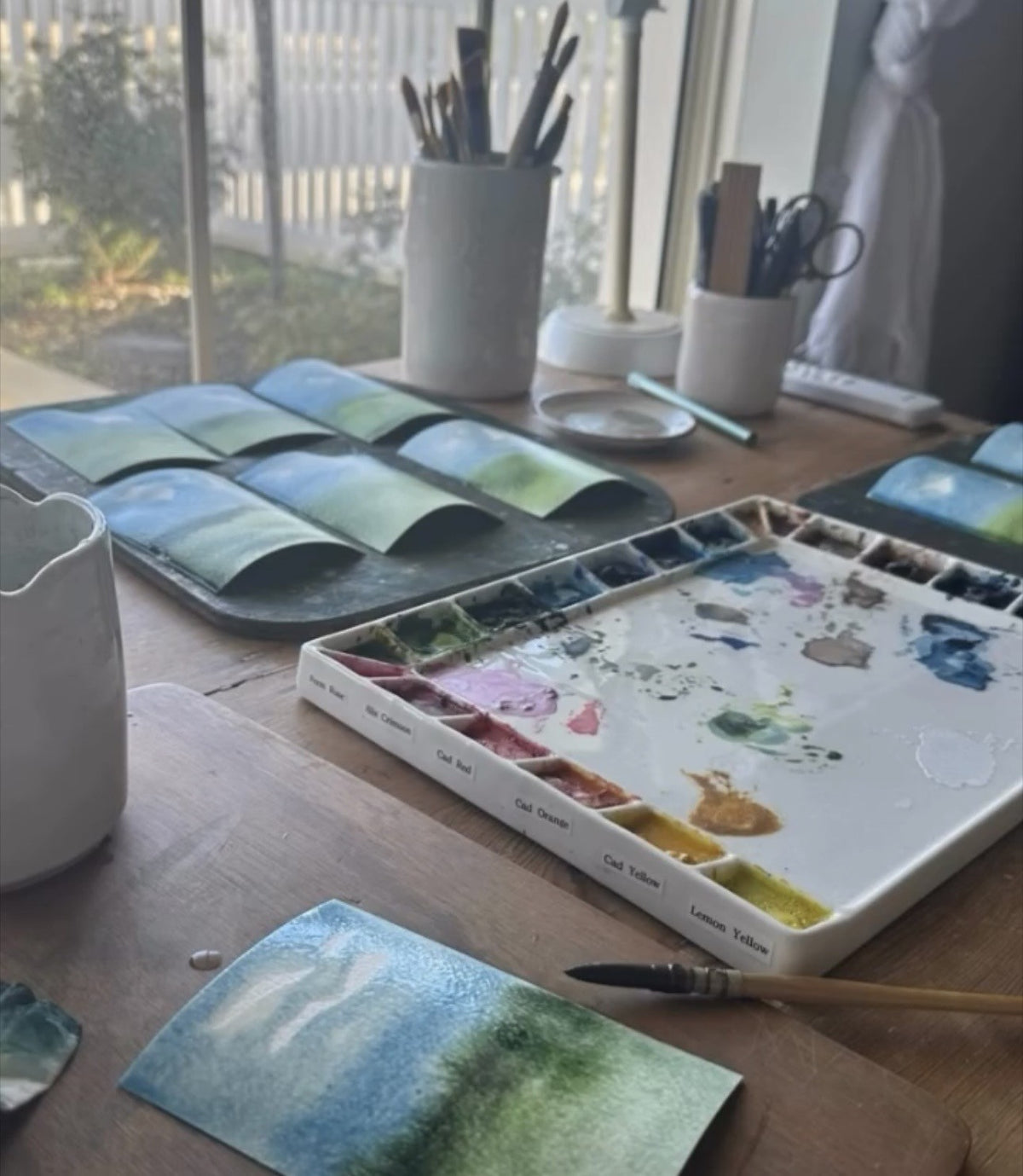 Handpainted Flower Greeting Cards