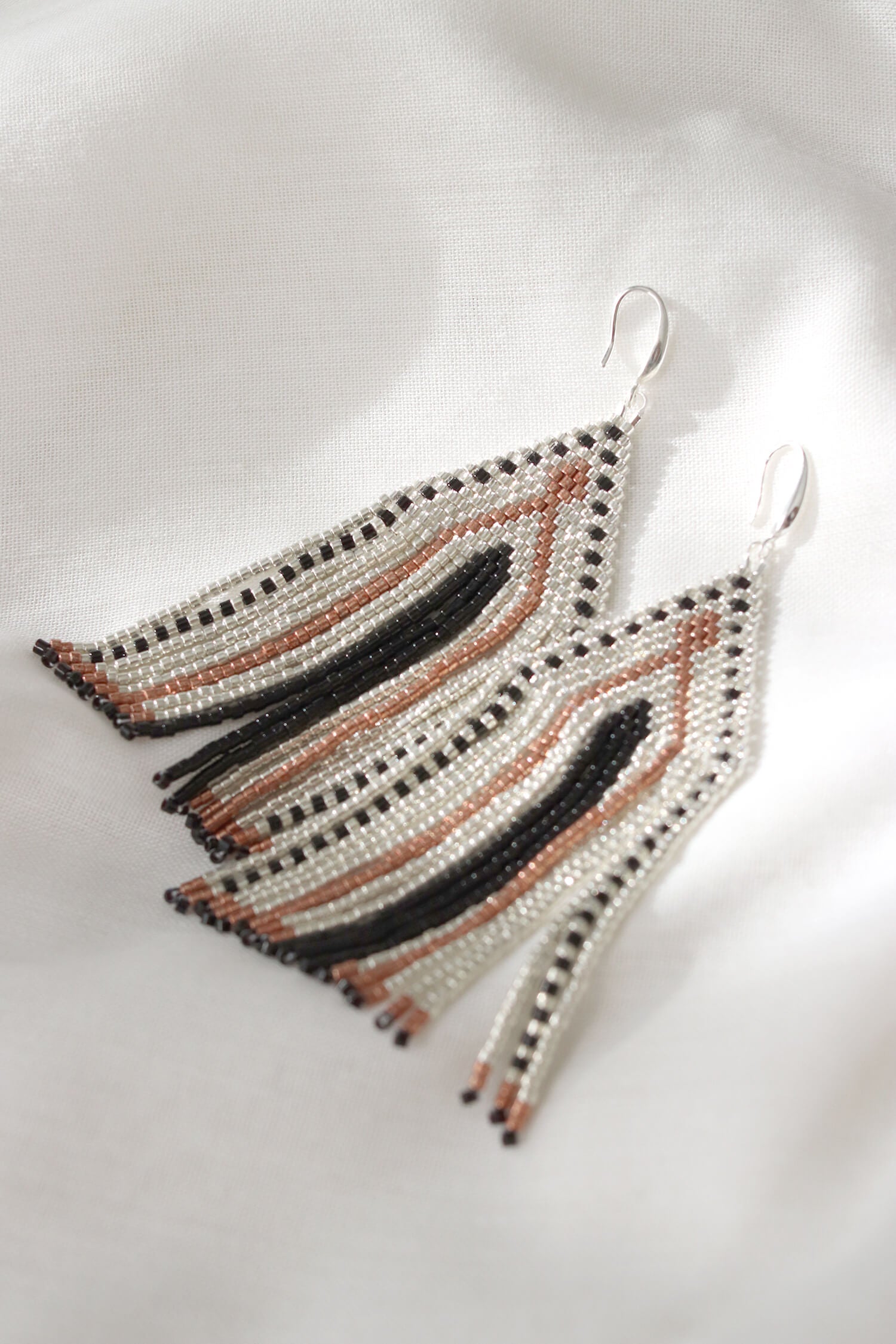 Desert Bloom Beaded Drop Earrings