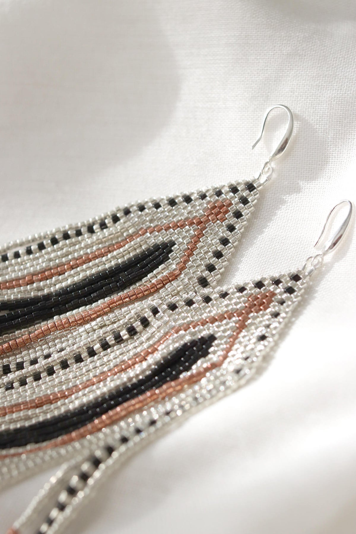 Desert Bloom Beaded Drop Earrings