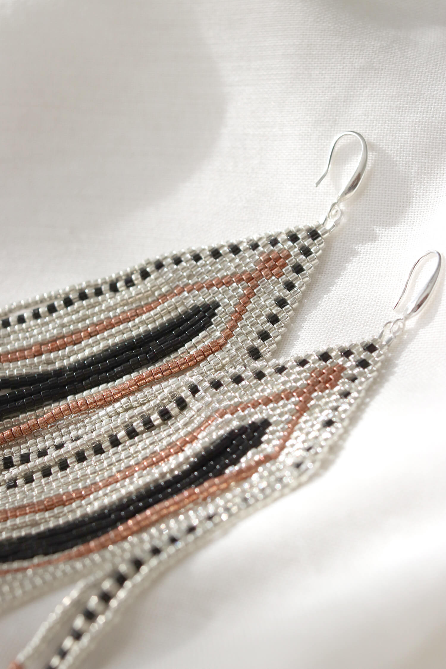 Desert Bloom Beaded Drop Earrings