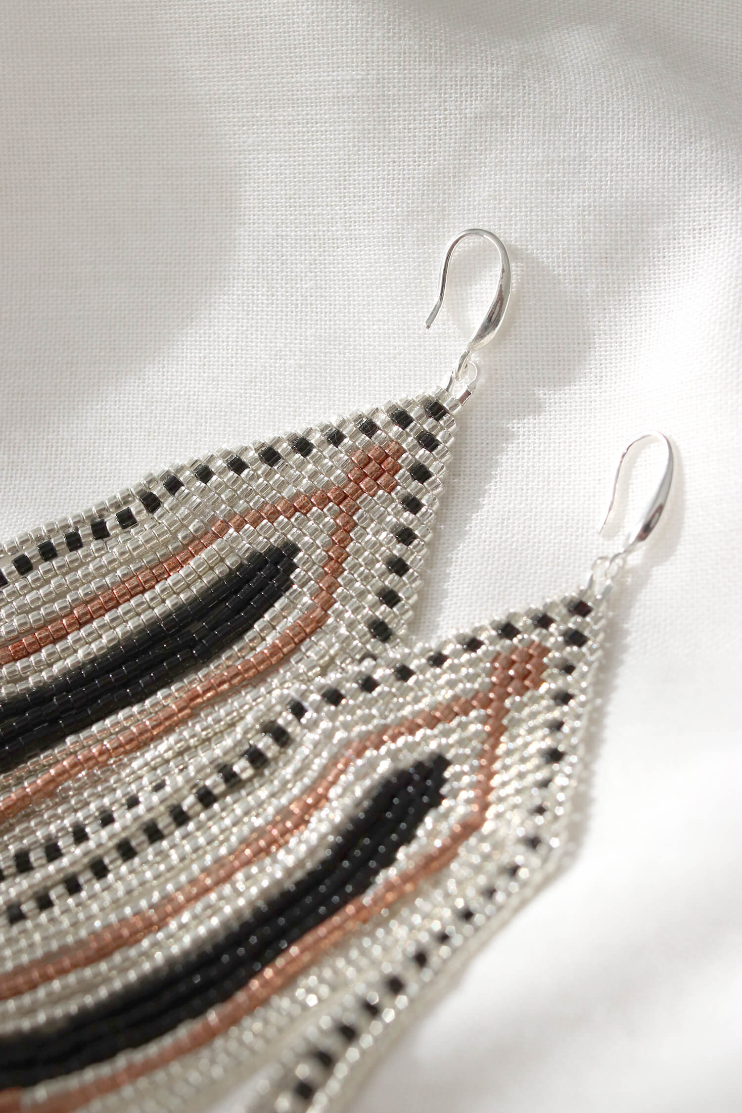 Desert Bloom Beaded Drop Earrings