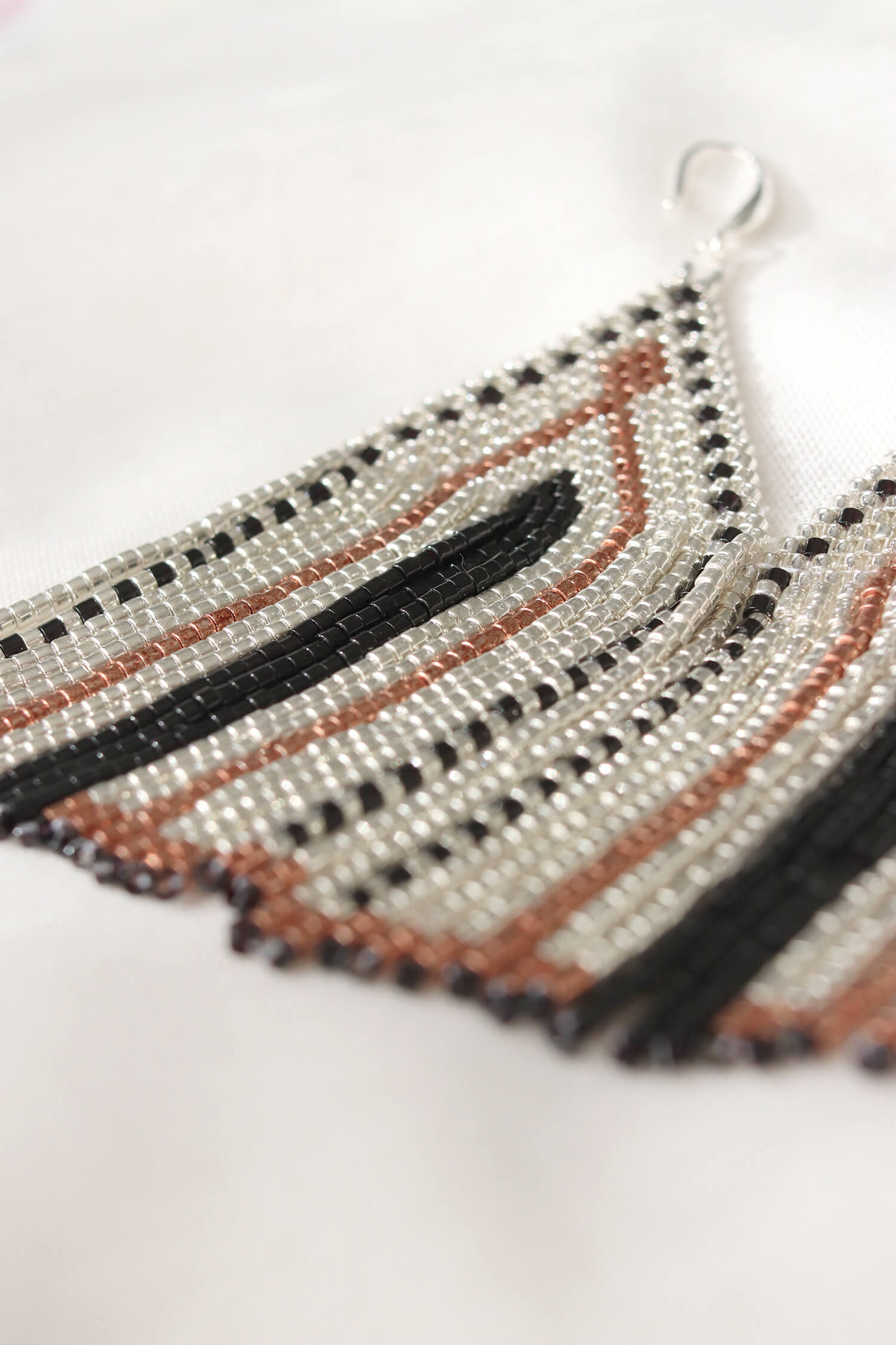 Desert Bloom Beaded Drop Earrings