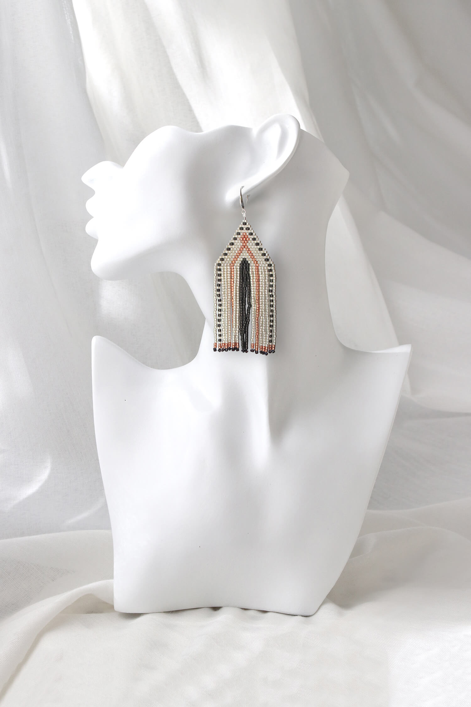 Desert Bloom Beaded Drop Earrings