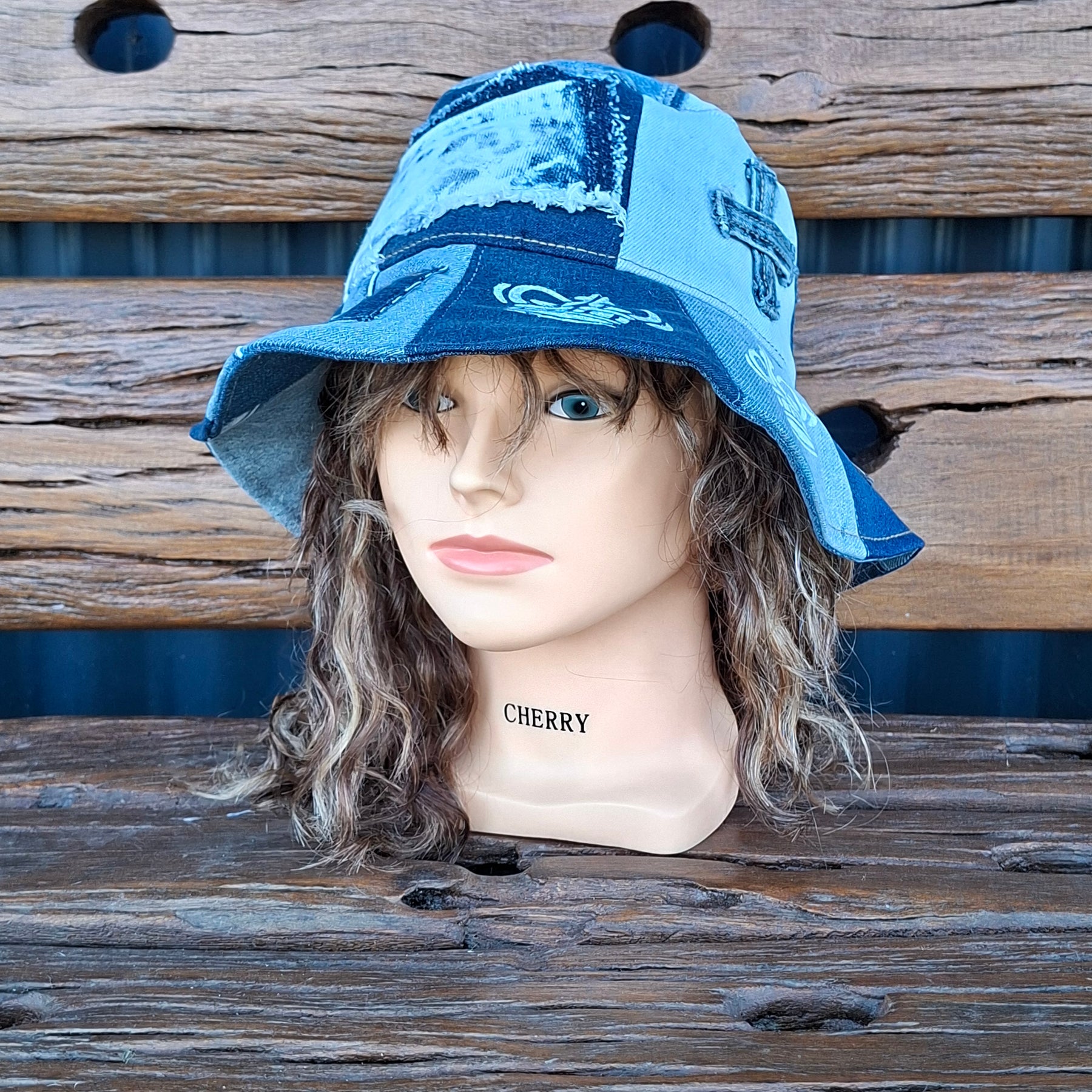 Unique, 'Lee Cooper', Gender Neutral, Recycled, Reversible Denim Bucket Hat
