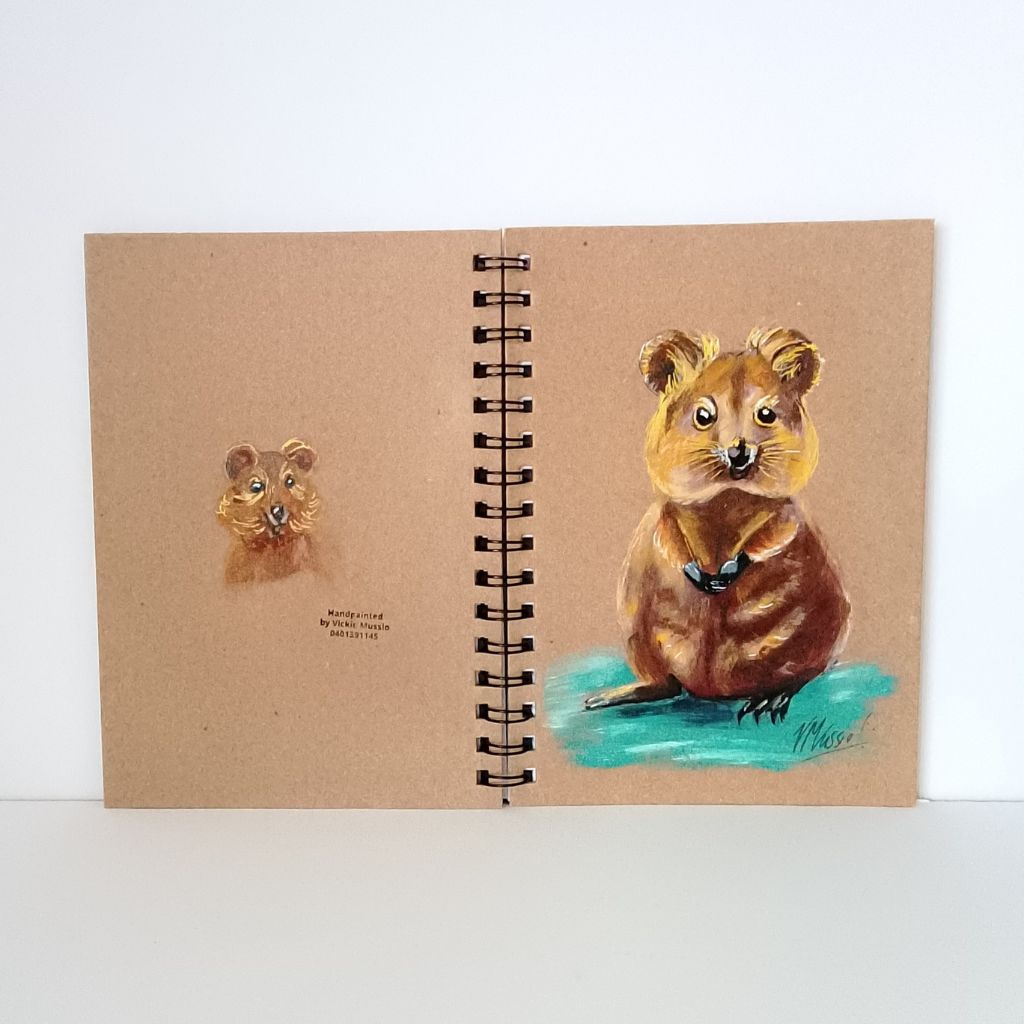Quokka Handpainted notebook A5 Lined