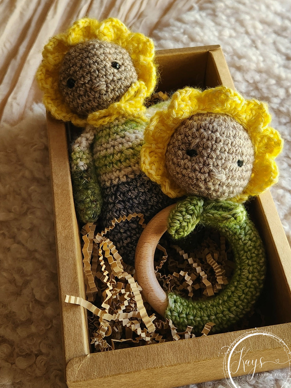 Crochet Flower Doll & Matching Rattle