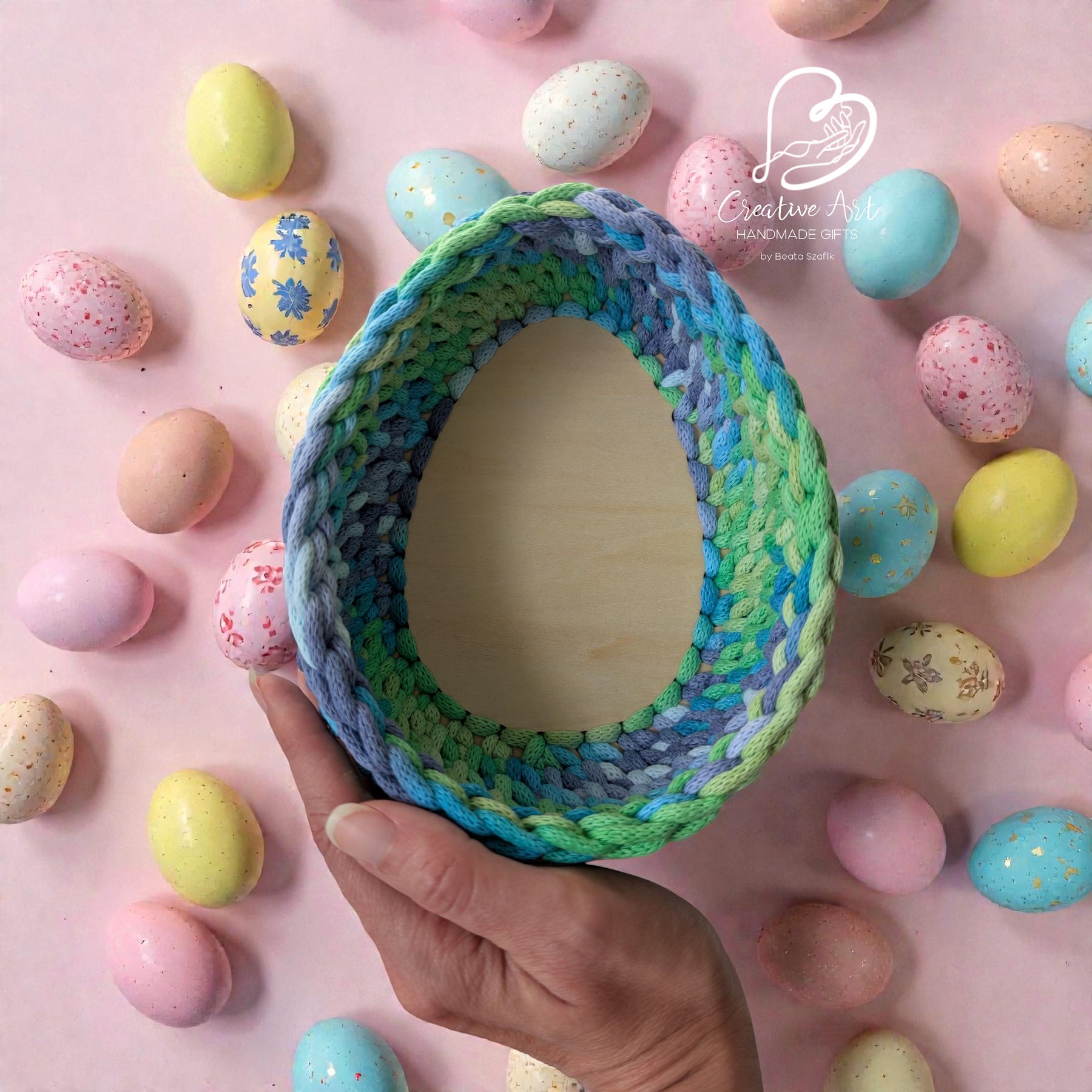 Handmade Egg-Shaped Easter Basket