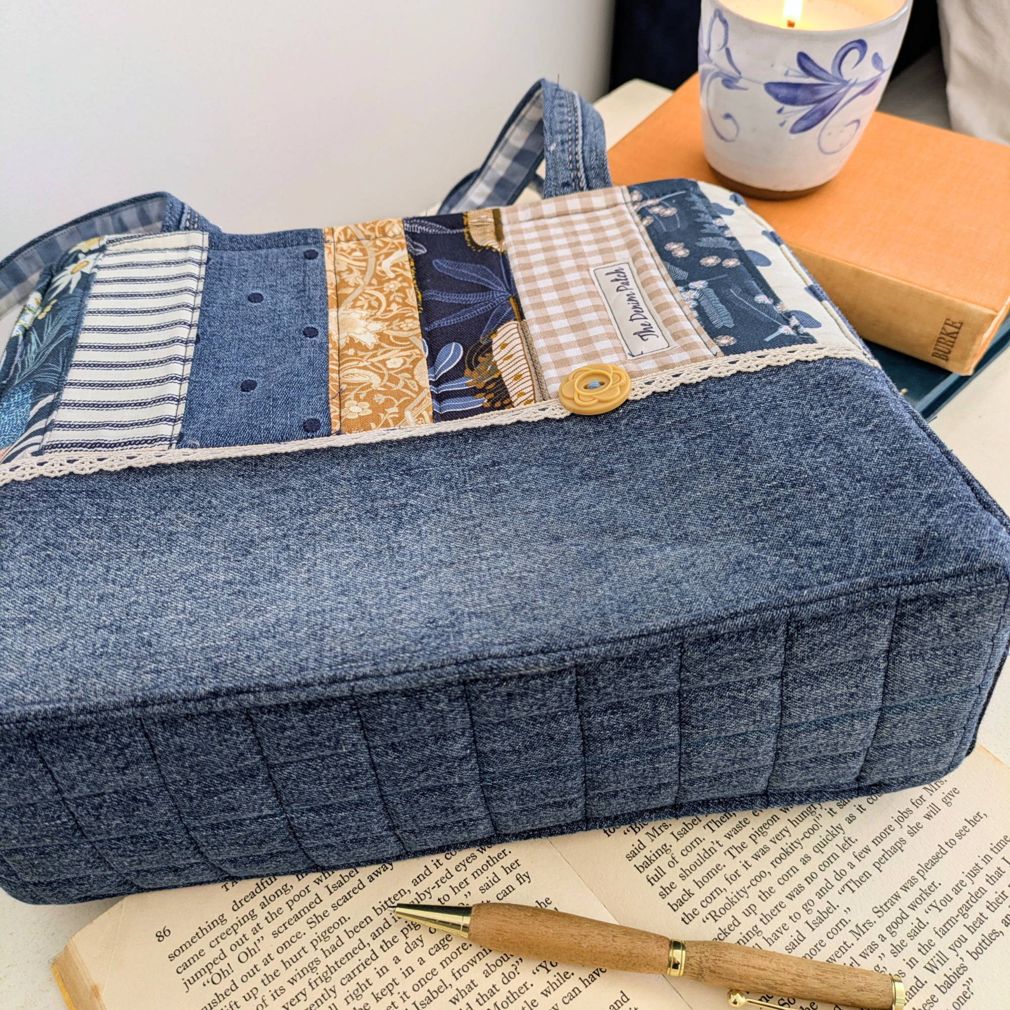 Chubby Tote, Shoulder bag, Upcycled Denim
