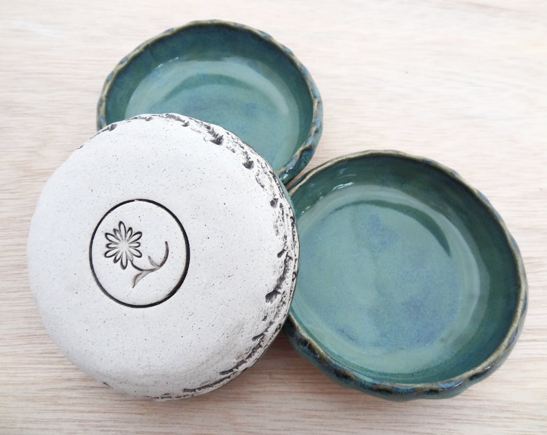 Handmade Ceramic Dipping Bowl Set of 3 – Rustic Sauce Dishes – Condiment, Tapas Bowls