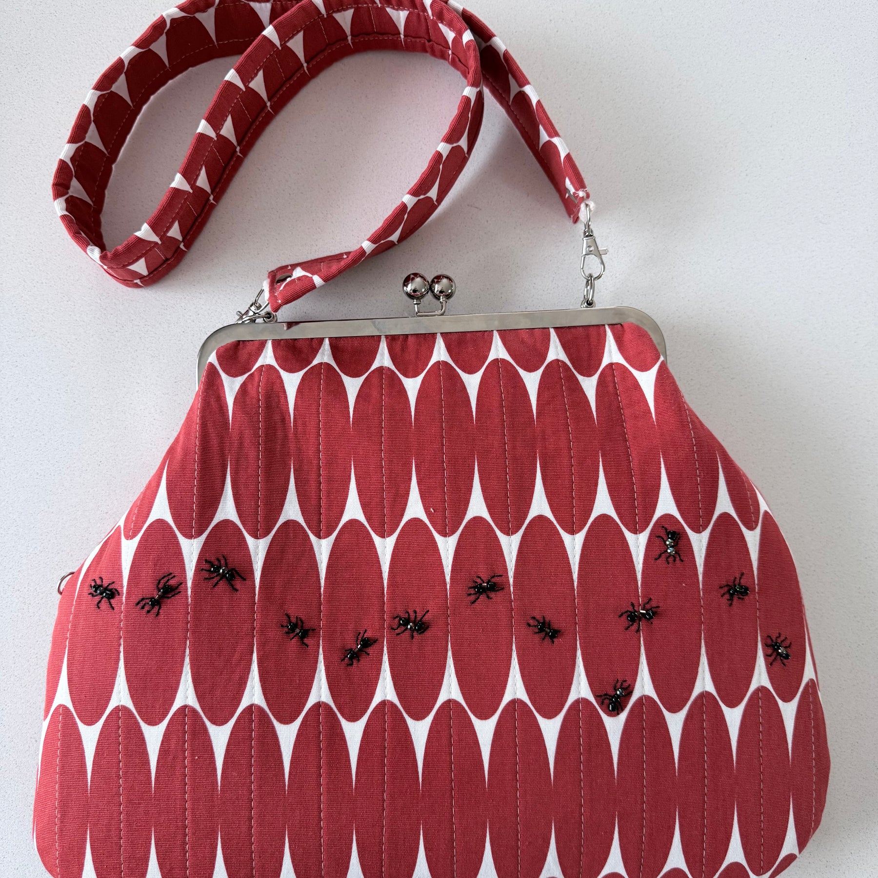 ‘Needlework workers’ metal frame oversized purse