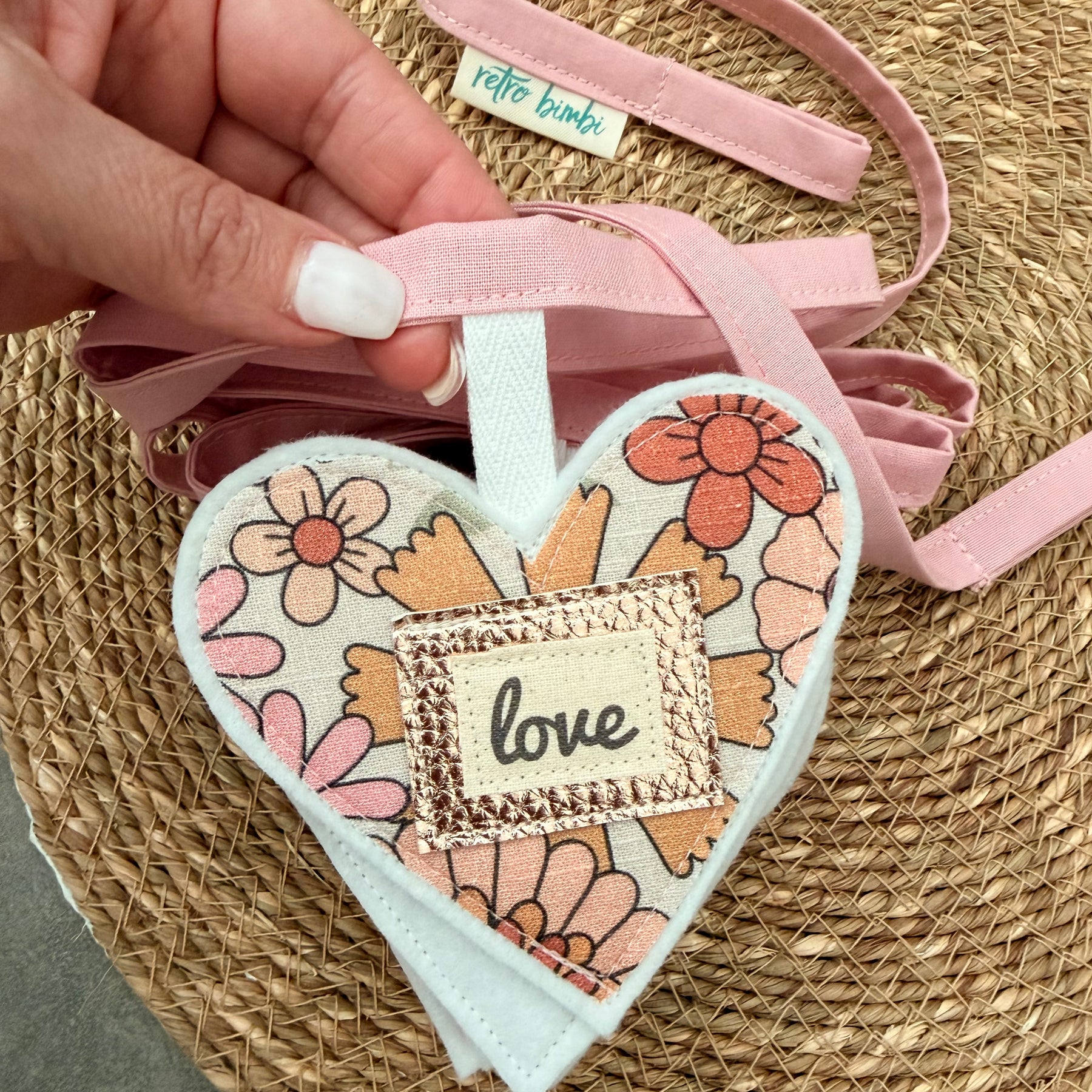 Love Heart Bunting - Retro Floral - Garland - Banner