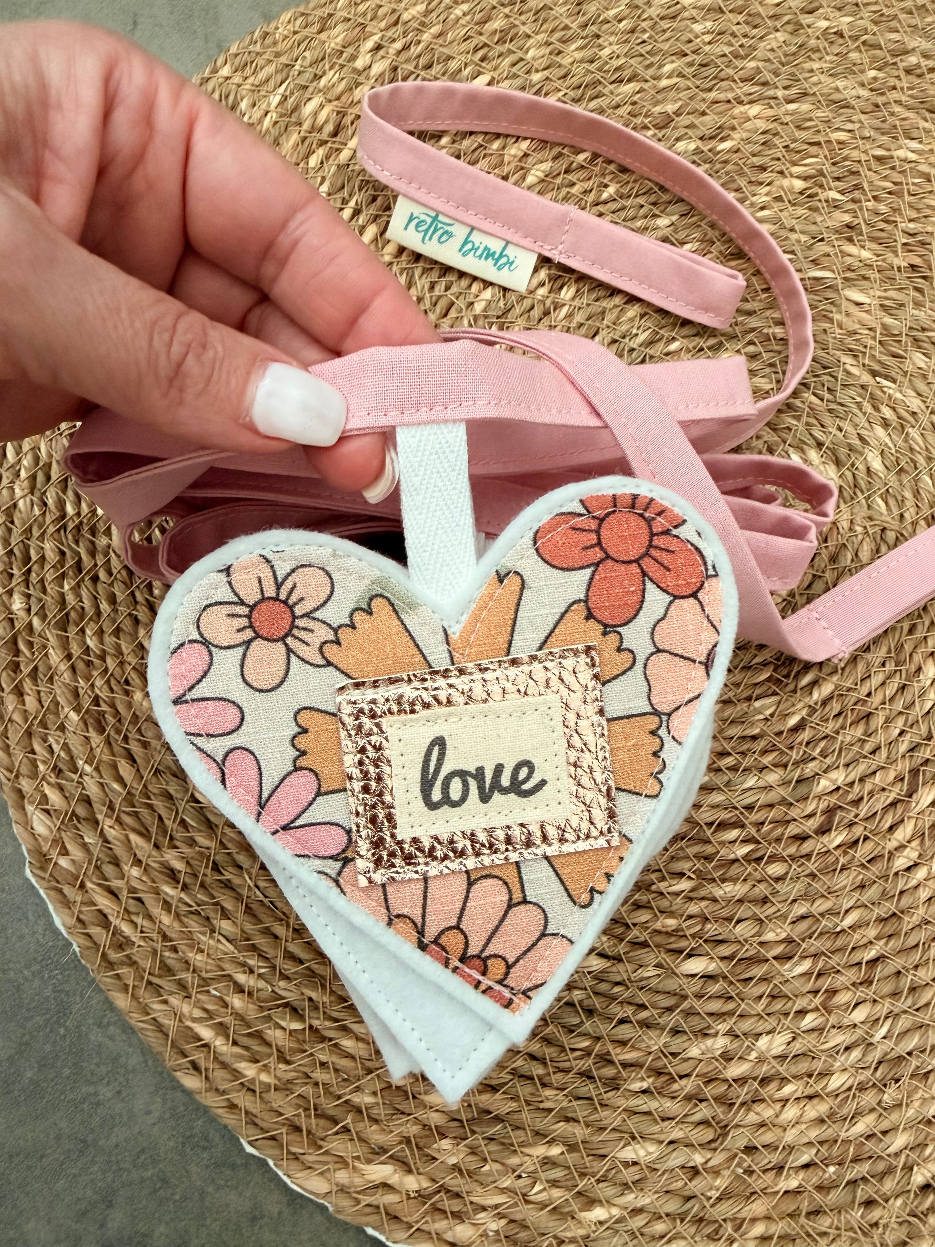 Love Heart Bunting - Retro Floral - Garland - Banner