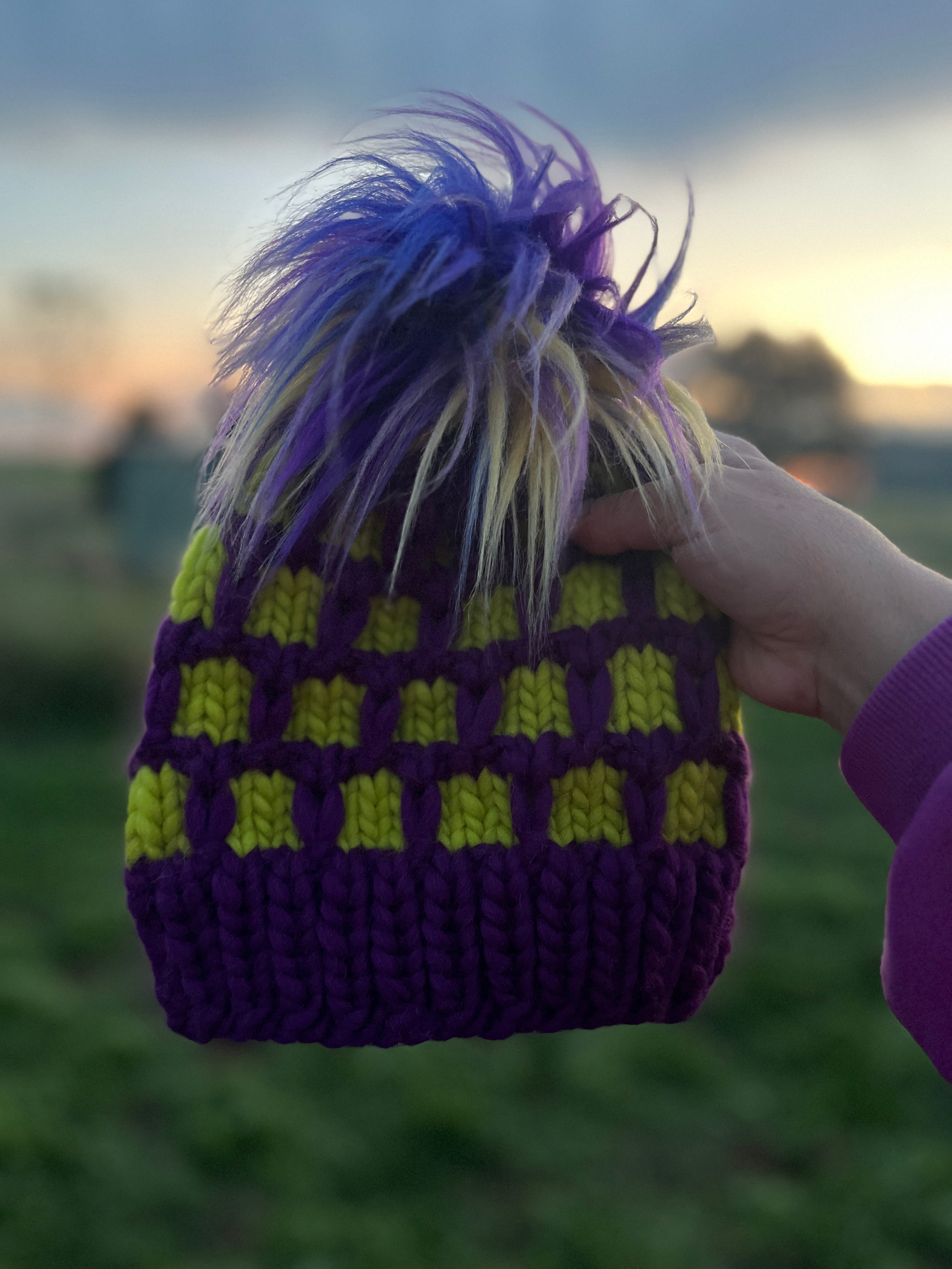 100% merino wool hand knit adults beanie