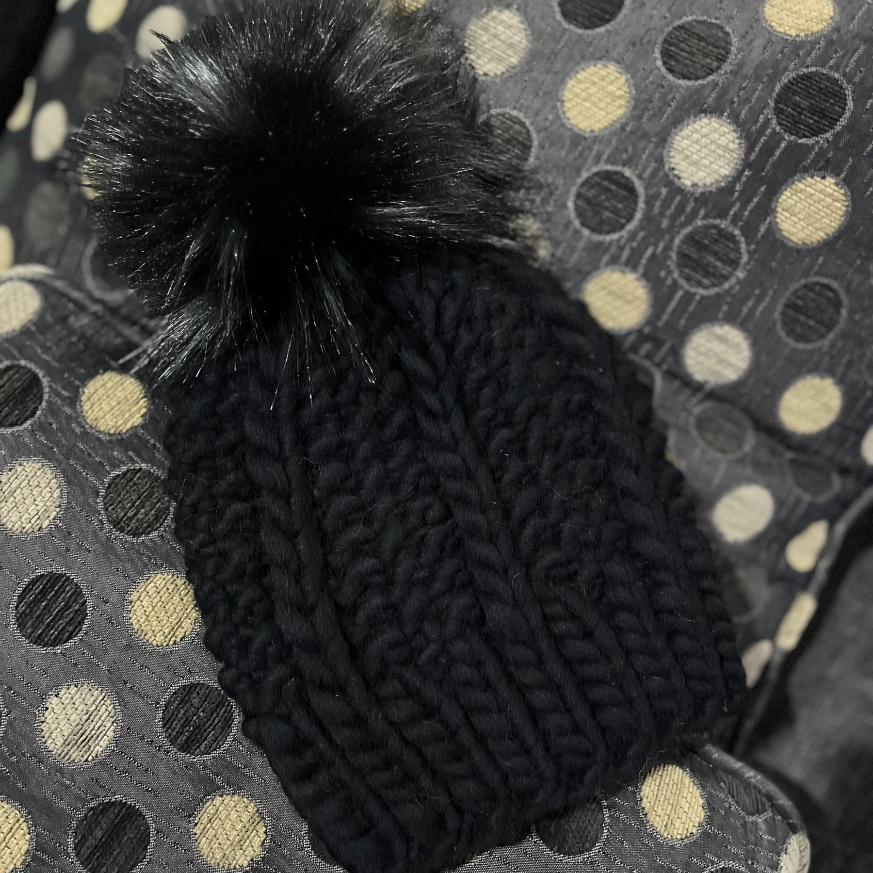 100% merino wool hand knit adults beanie