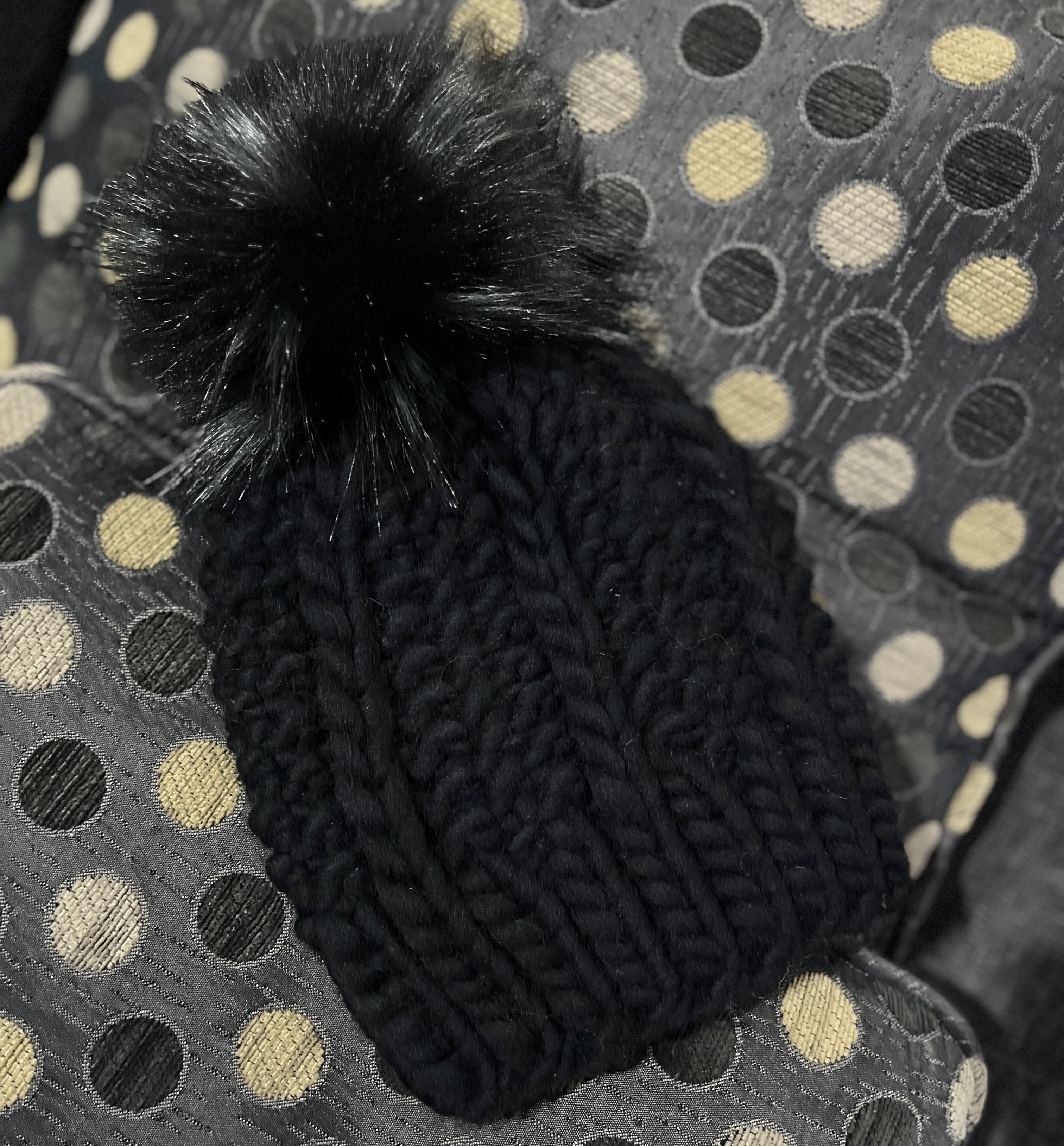 100% merino wool hand knit adults beanie