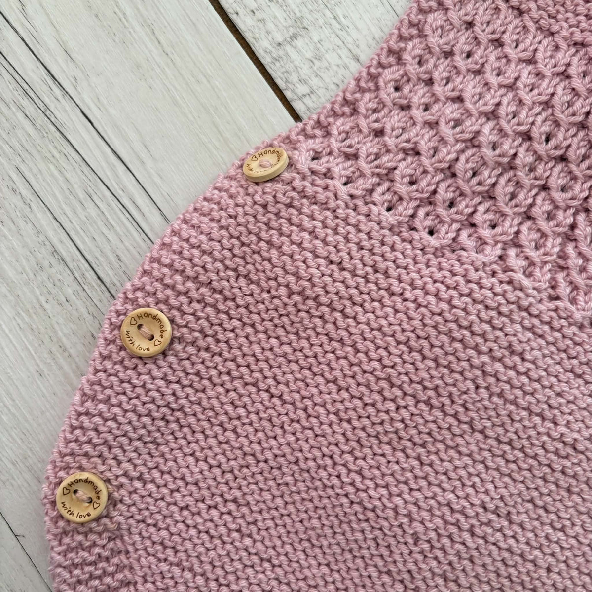 Baby Romper with Mock Cable Front and Straps