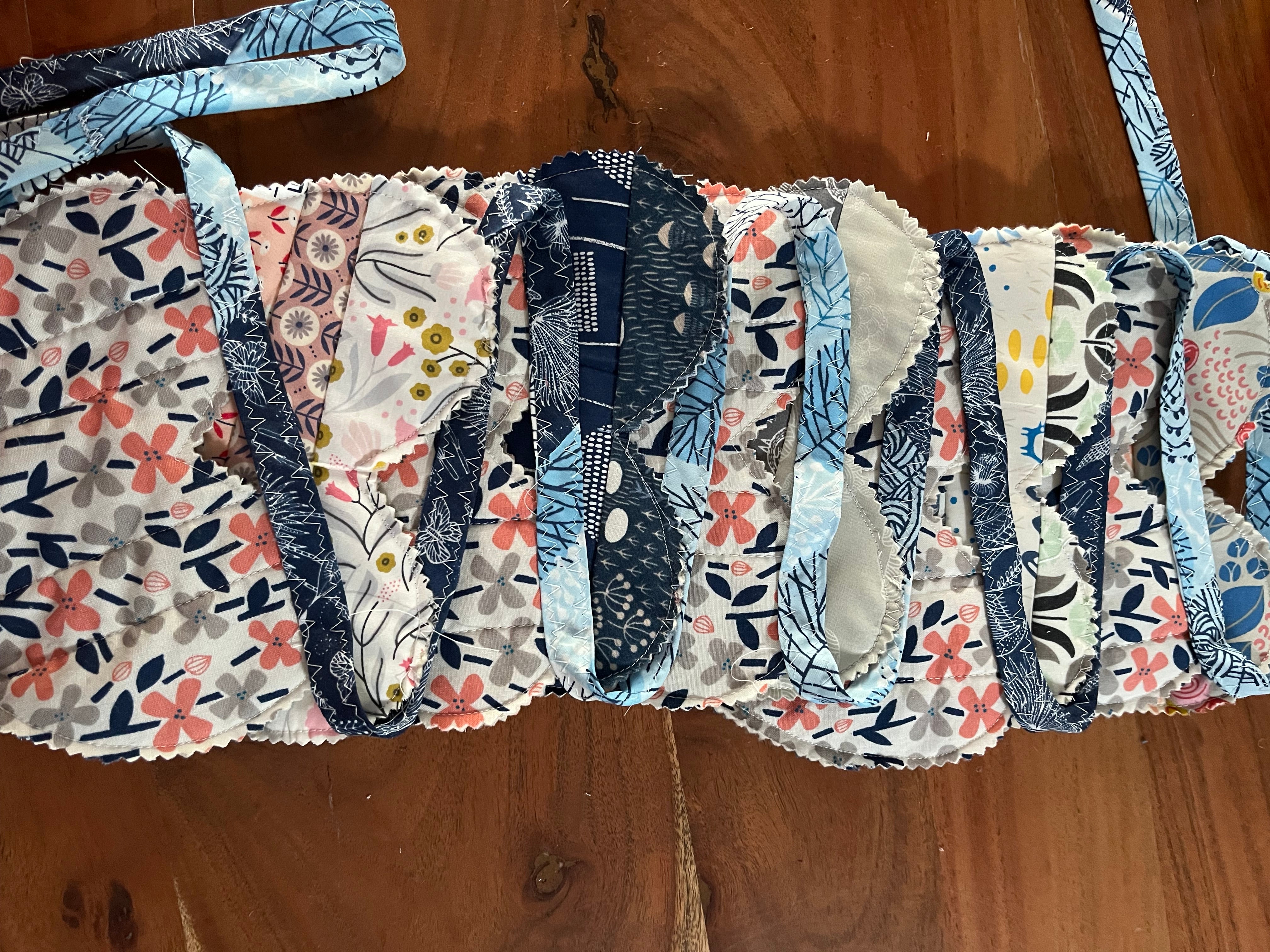 Large heart shaped bunting | organic cotton fabric | keepsake | 3m long