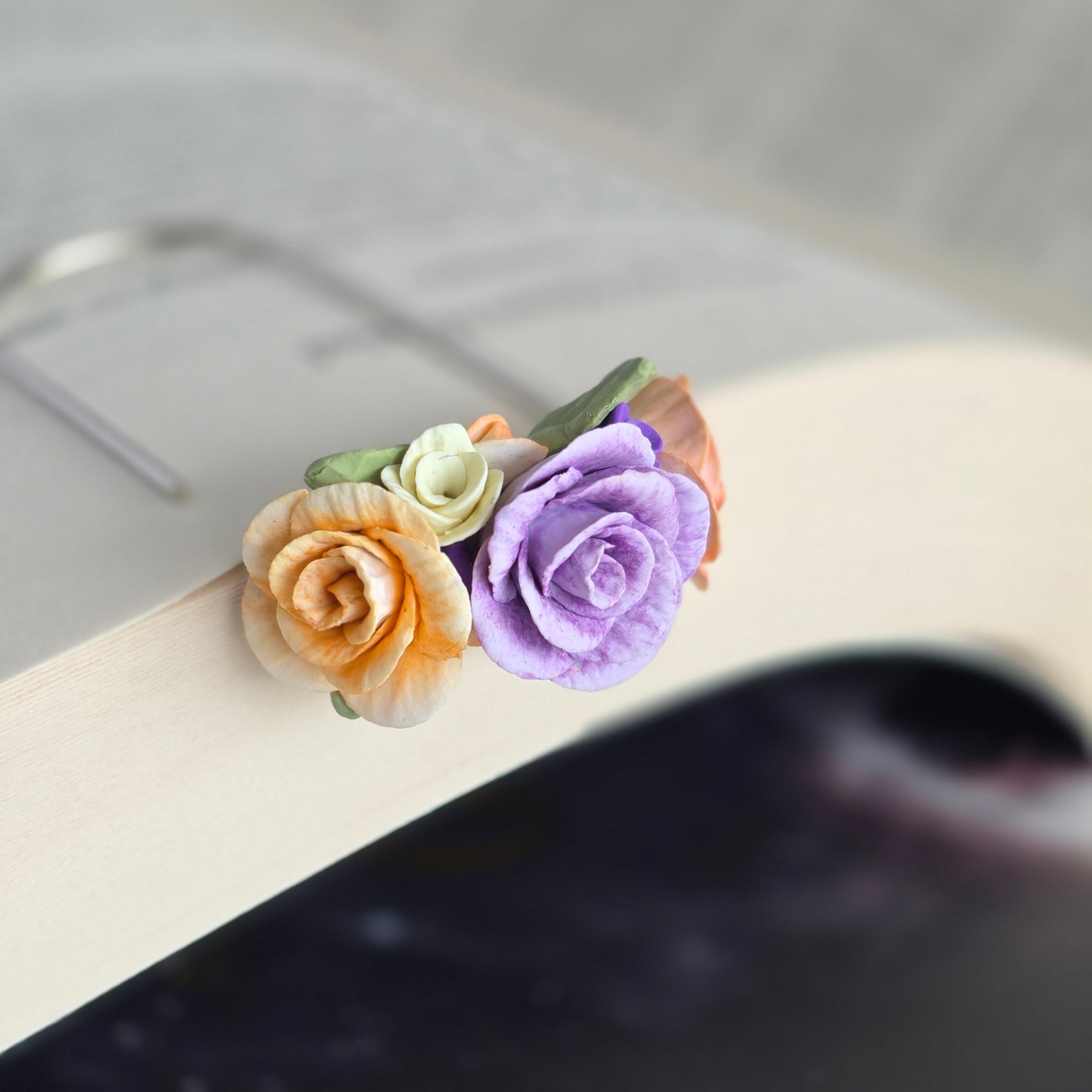 Secret Garden Bookmark | Polymer Clay Flower Bookmark | Book Lover Gift | Teacher Gift | Australian Made